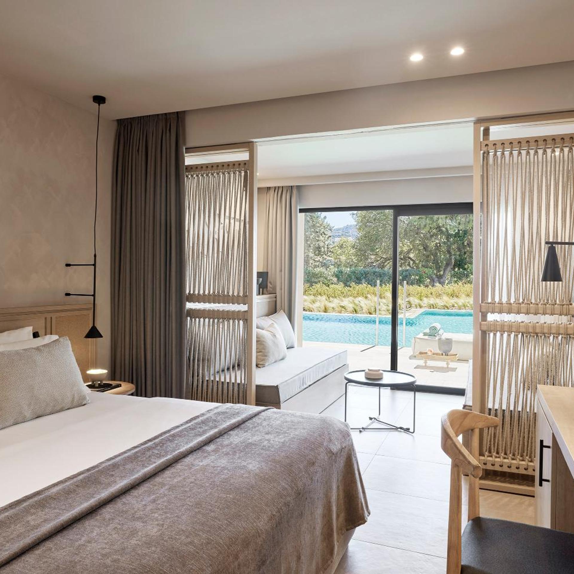 Junior Suite, Pool View, Shared Pool, Sofa