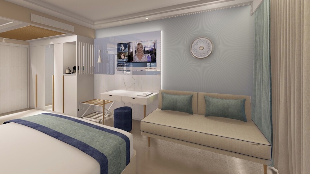 غرفة بريميوم بسريرين منفصلين بإطلالة على الحديقة مع أريكة، Iberostar Waves Mehari Djerba 3/4