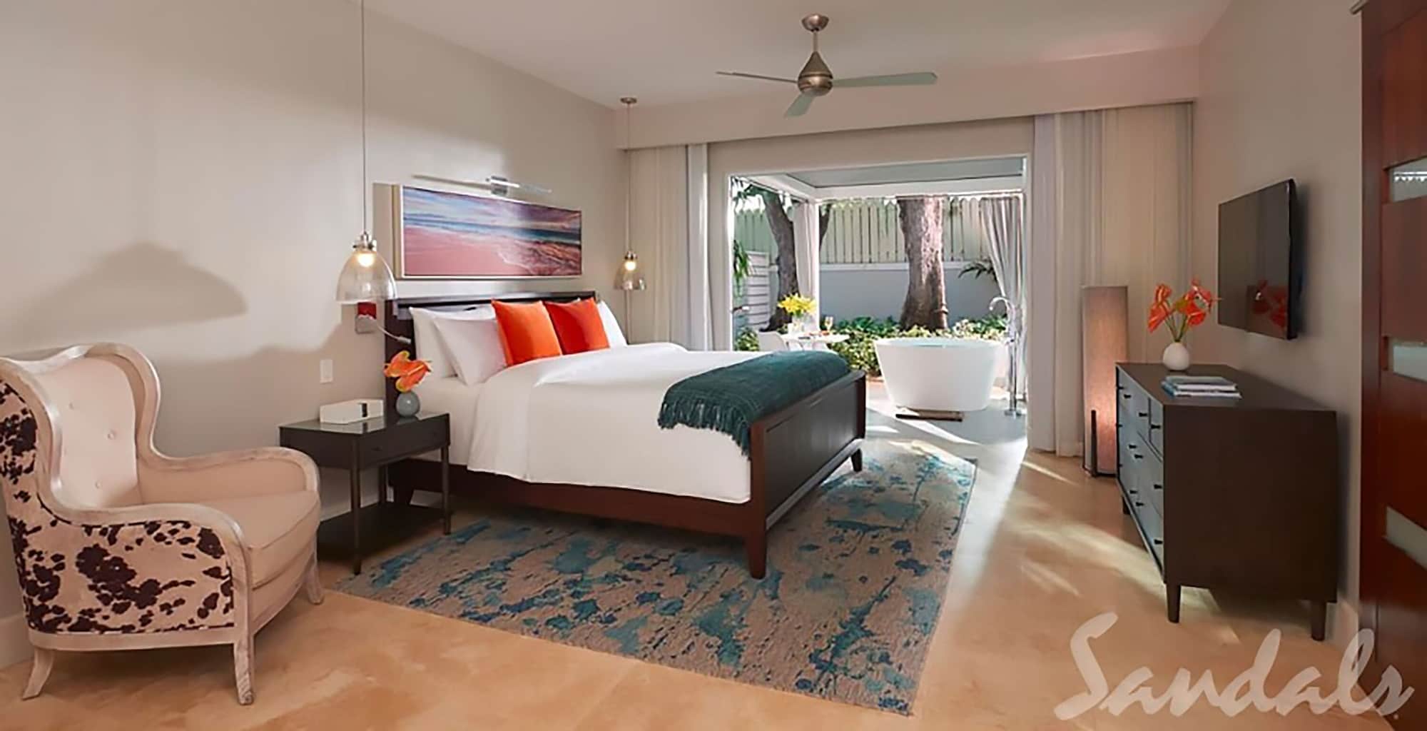 Island, Village, Junior Suite, Villa, King Bed, Outdoor Bath, Bathtub, Club Floor