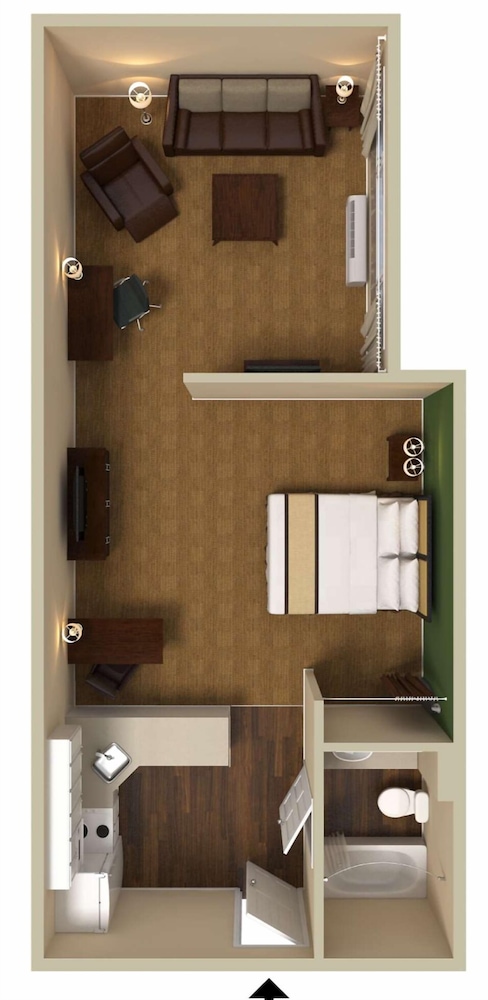 استوديو بسرير كوين لذوي الإعاقة، Extended Stay America Los Angeles - Burbank Airport 10/10
