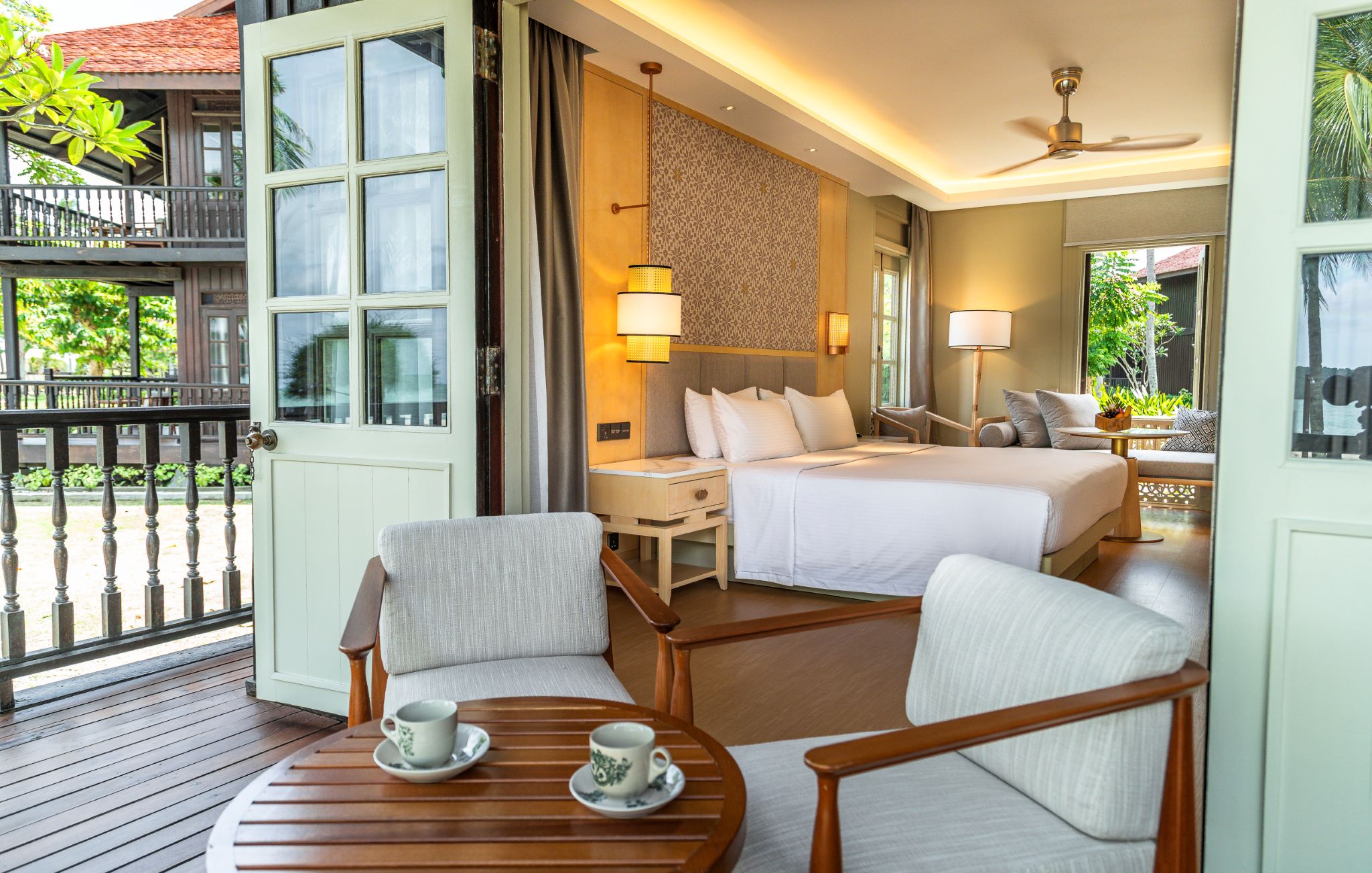 غرفة بسرير مزدوج أو سريرين منفصلين بإطلالة على البحر، Pelangi Beach Resort and Spa 2/3