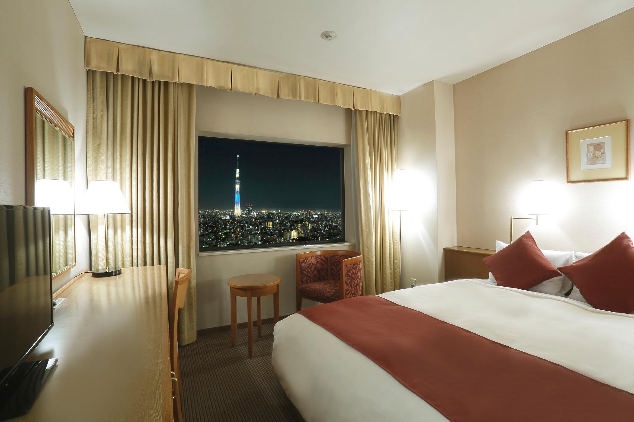 Premium, Double Bed, Sky Side View, Night View