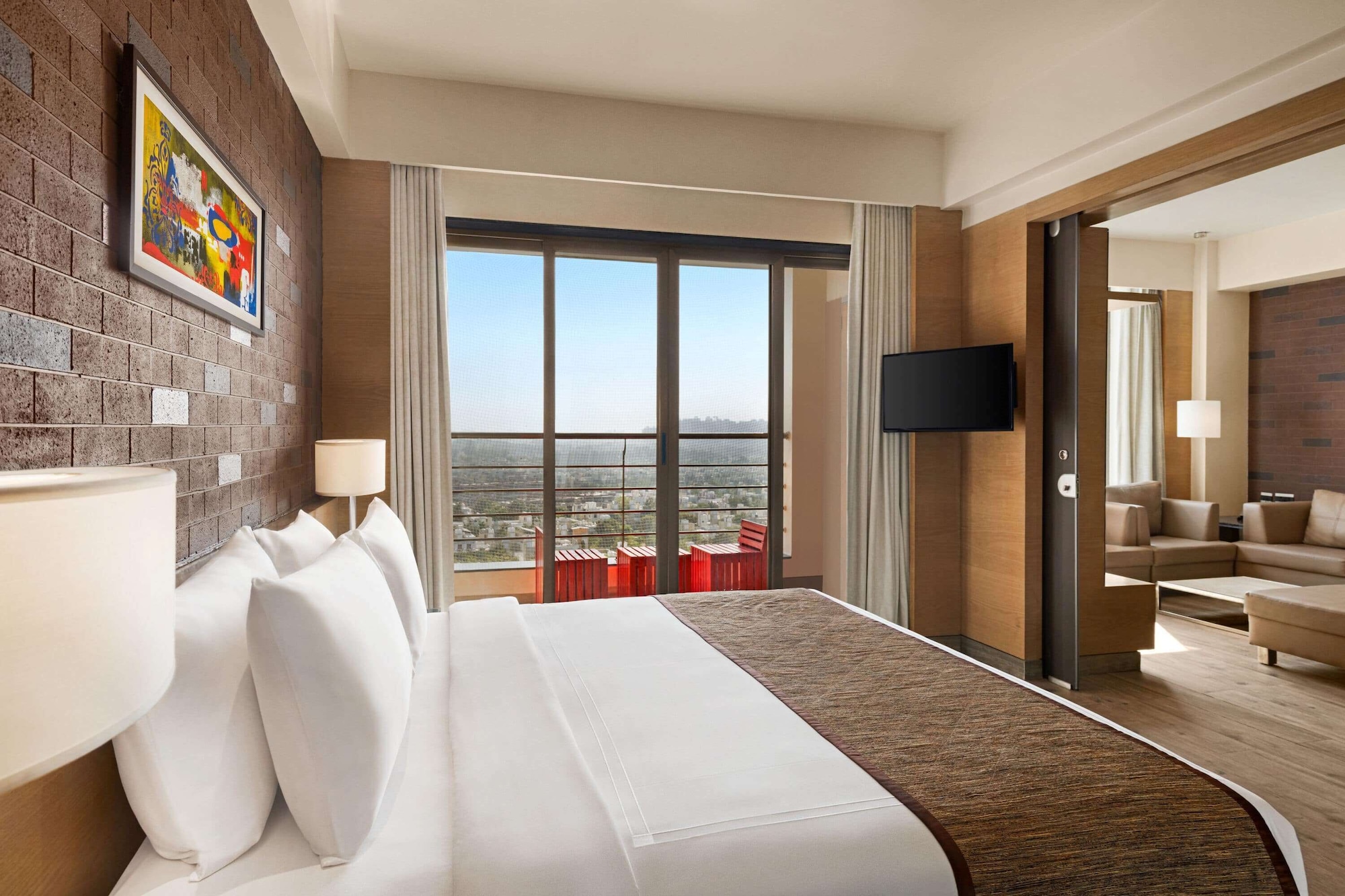 Executive, Suite, King Bed, Garden or City View, Living Area, Balcony