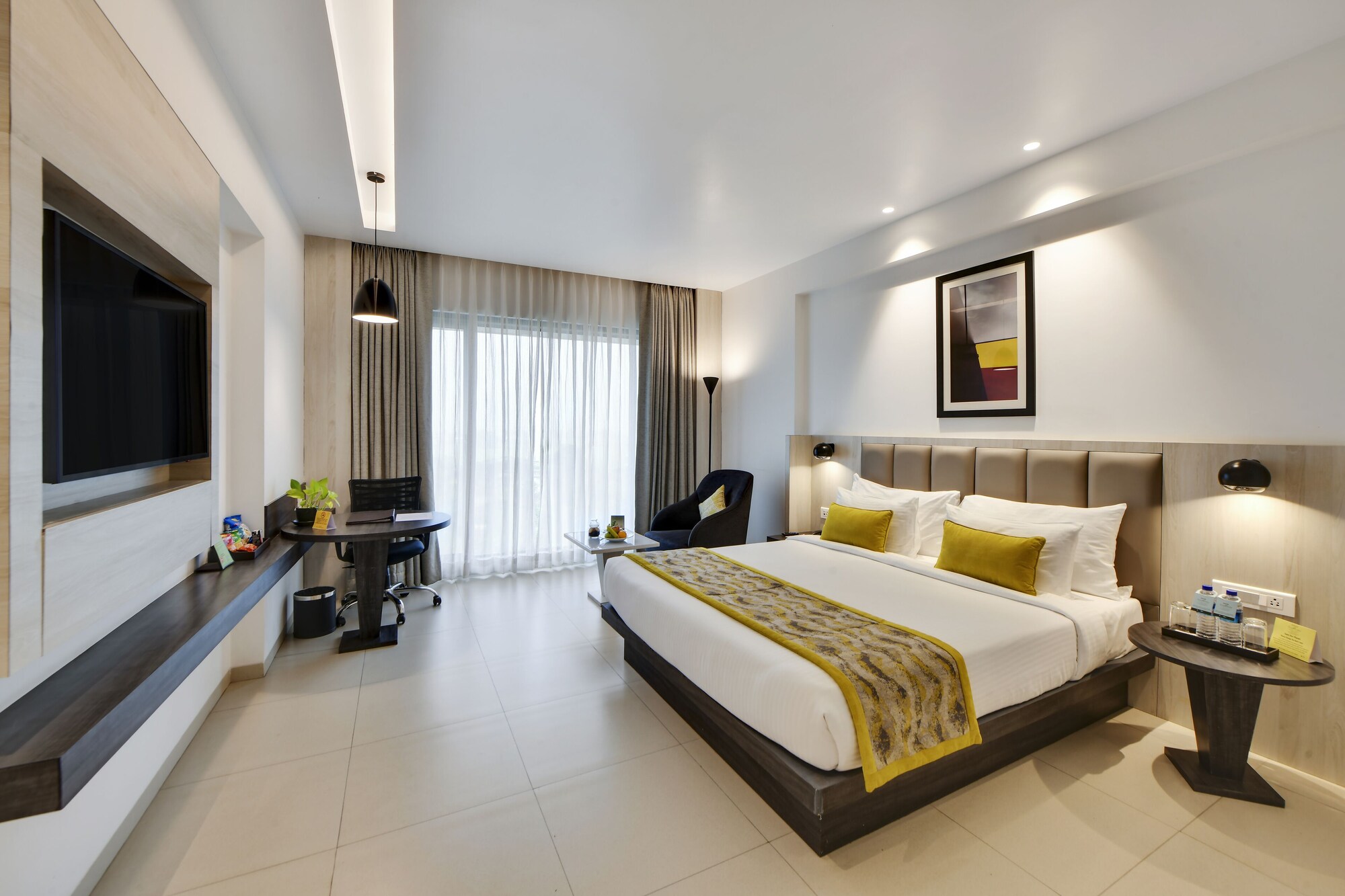 Green, Queen Bed