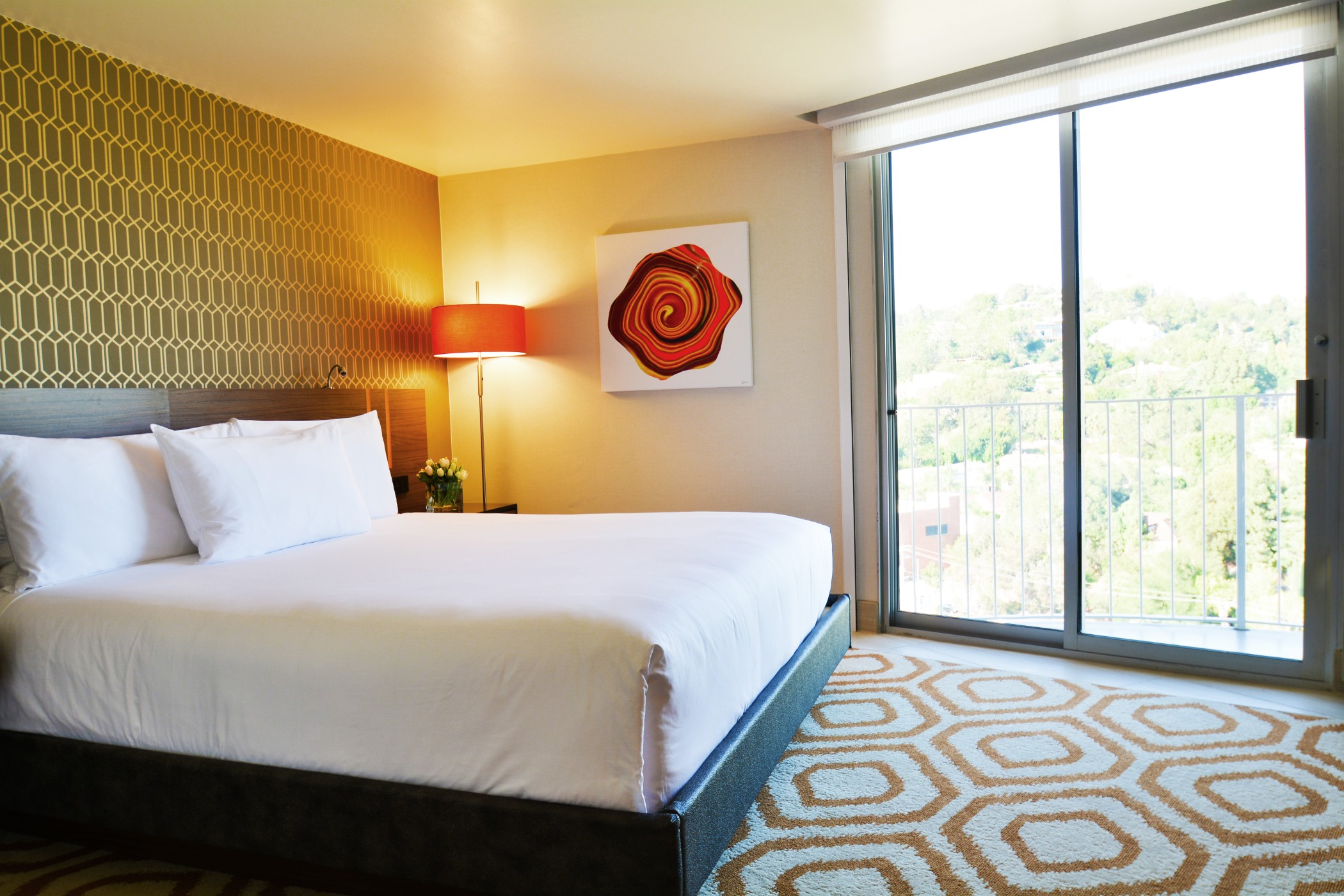 Room, Double Bed, City View