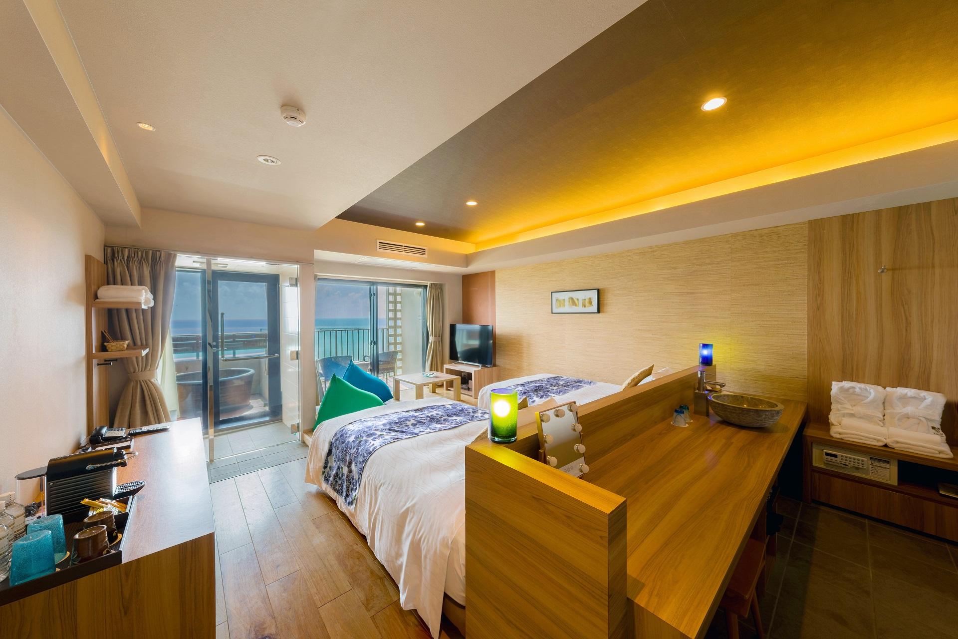 Twin Beds, Ocean View, Outdoor Bath