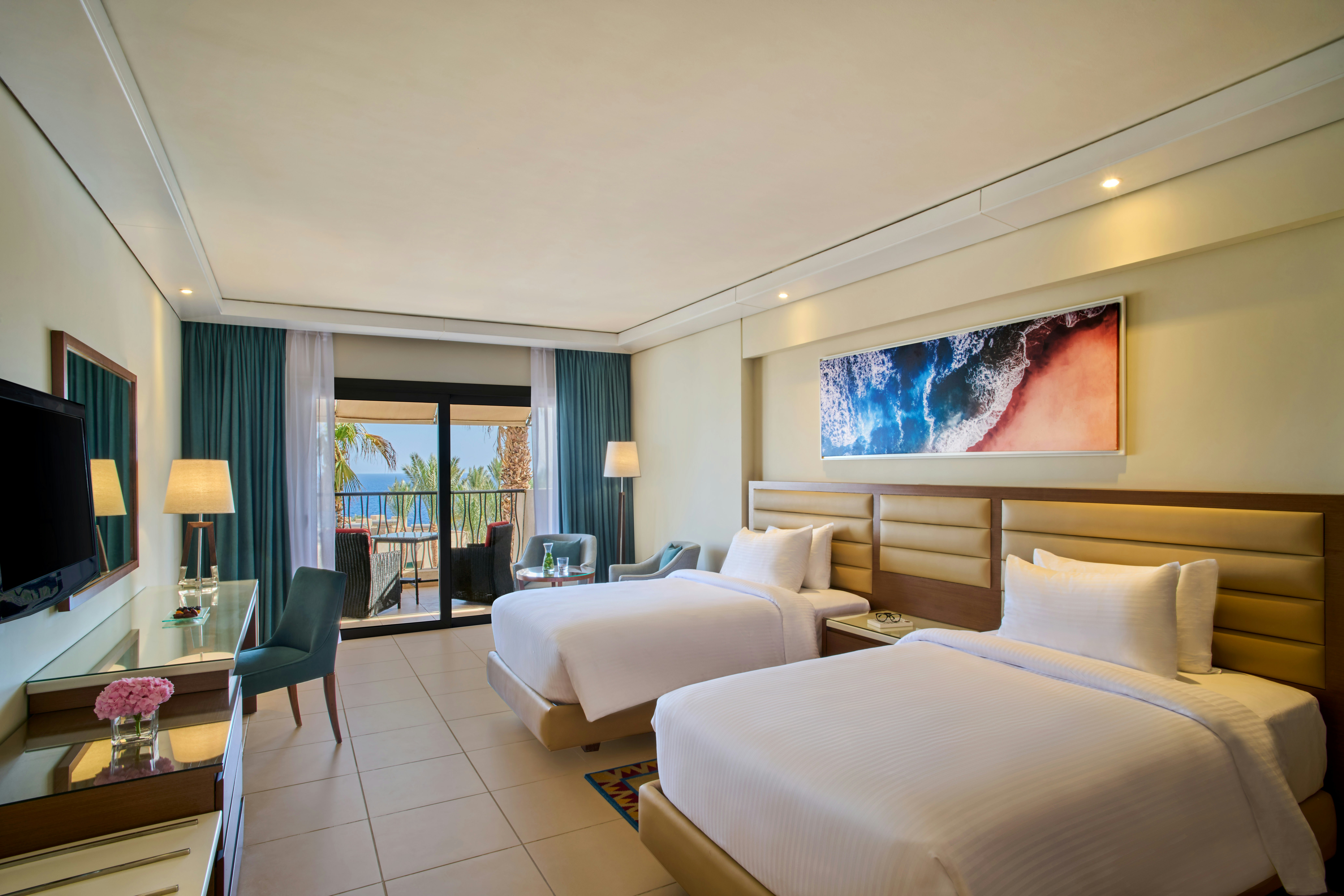 Room, Twin Beds, Sea Front, Lounge Access