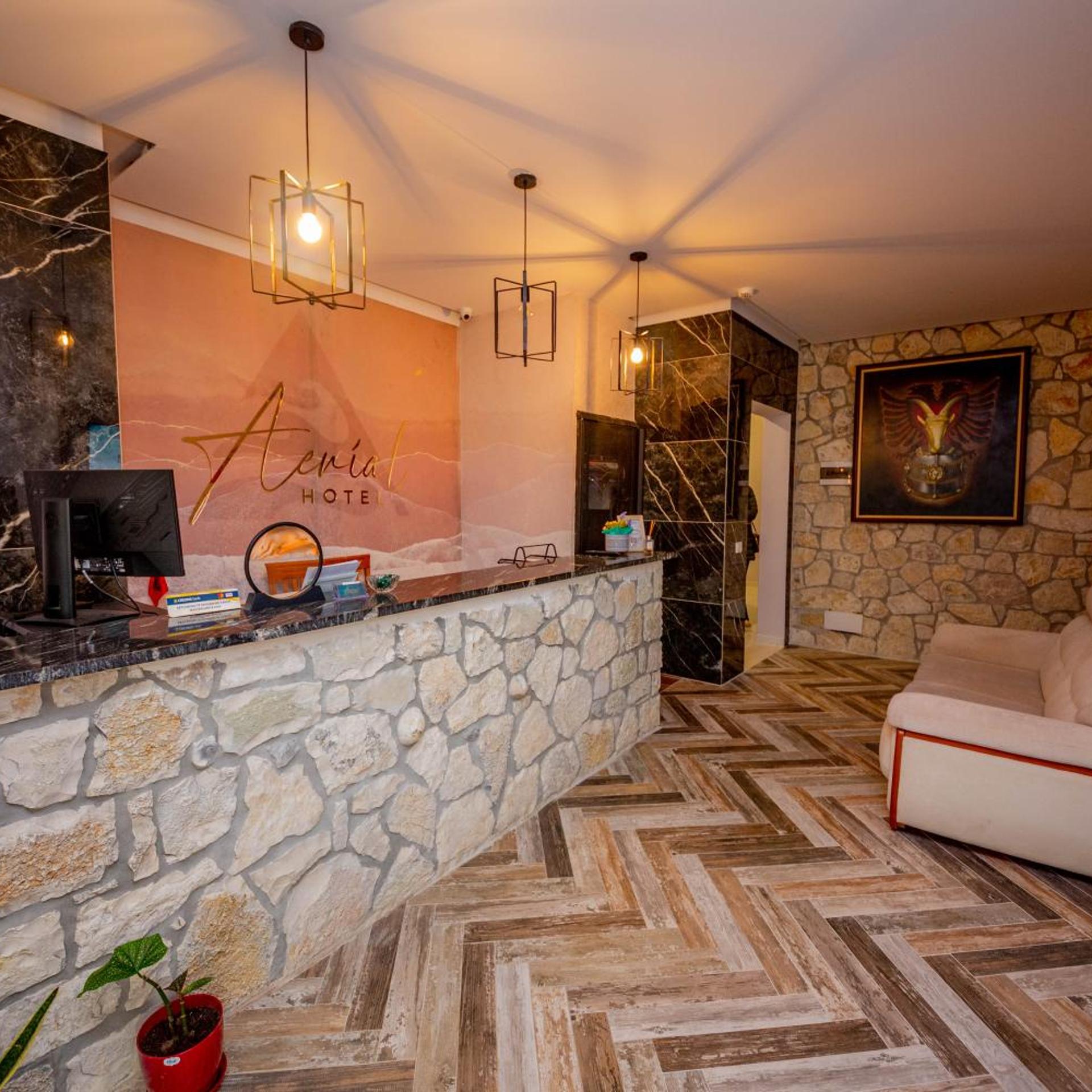 Lobby at Aerial Hotel & Spa, VLORE