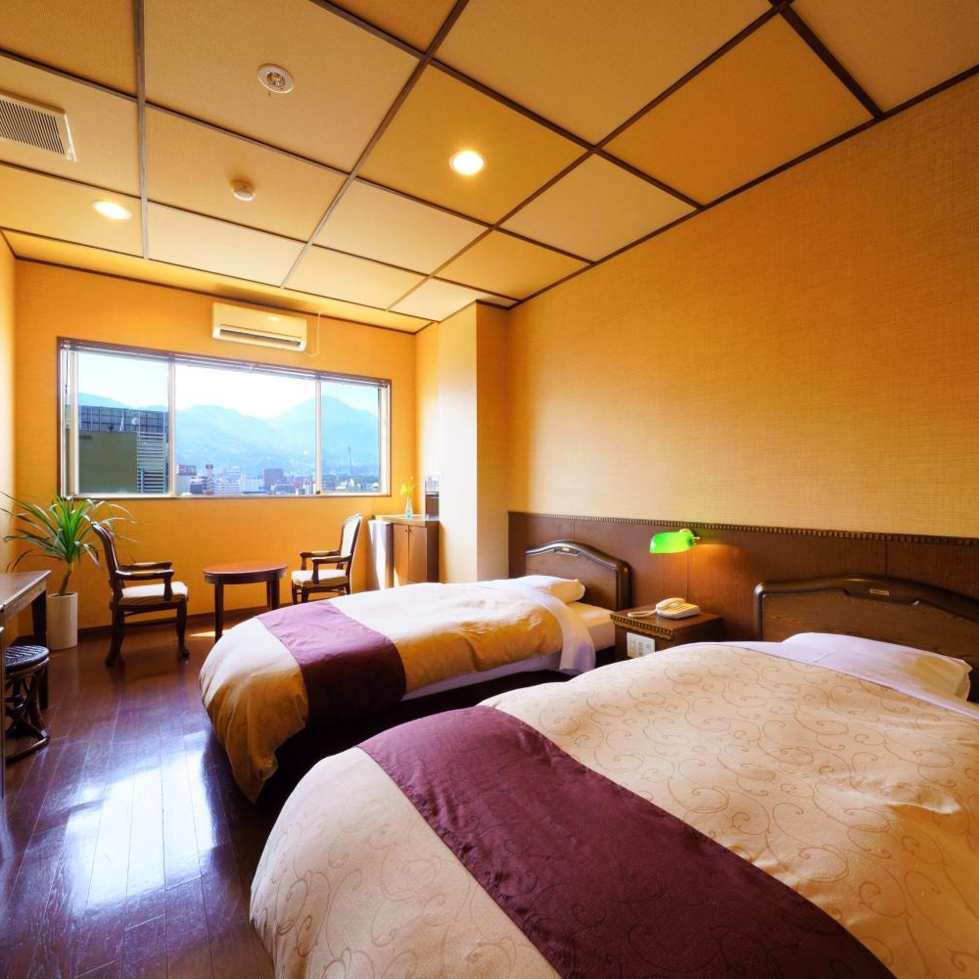 ROOM, TWIN BEDS, CITY VIEW, SHARED BATHROOM