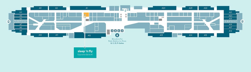 Sleep 'n fly Sleep Lounge, A Gates Terminal 3 TRANSIT ONLY酒店(Sleep 'n fly Sleep Lounge, A-Gates Terminal 3 - TRANSIT ONLY) 图片1