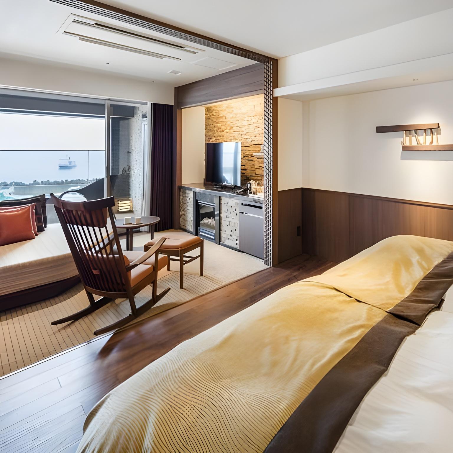 Deluxe, Twin Beds, Ocean View, Outdoor Bath