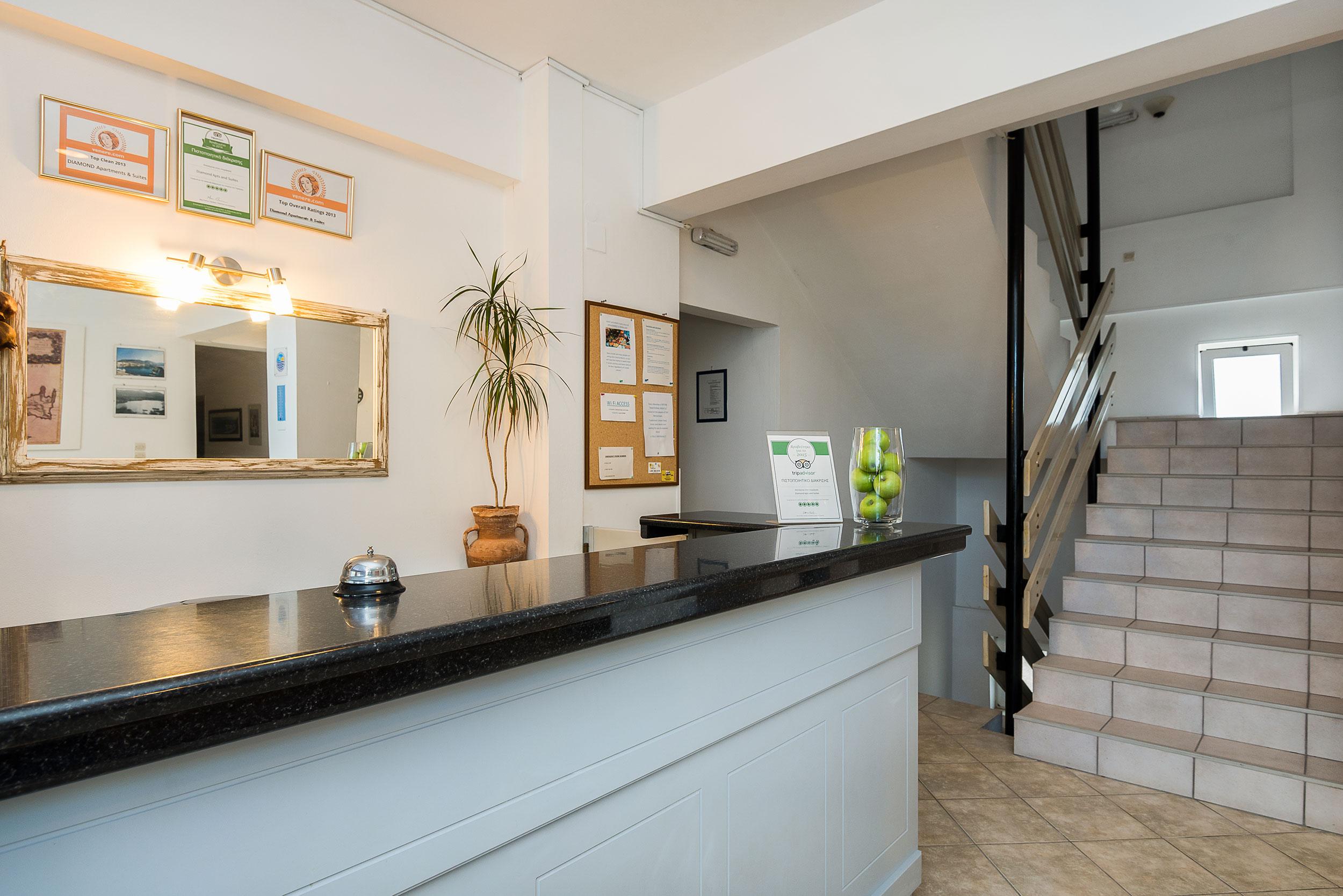 Lobby at Diamond Apartments and Suites, HERSONISSOS