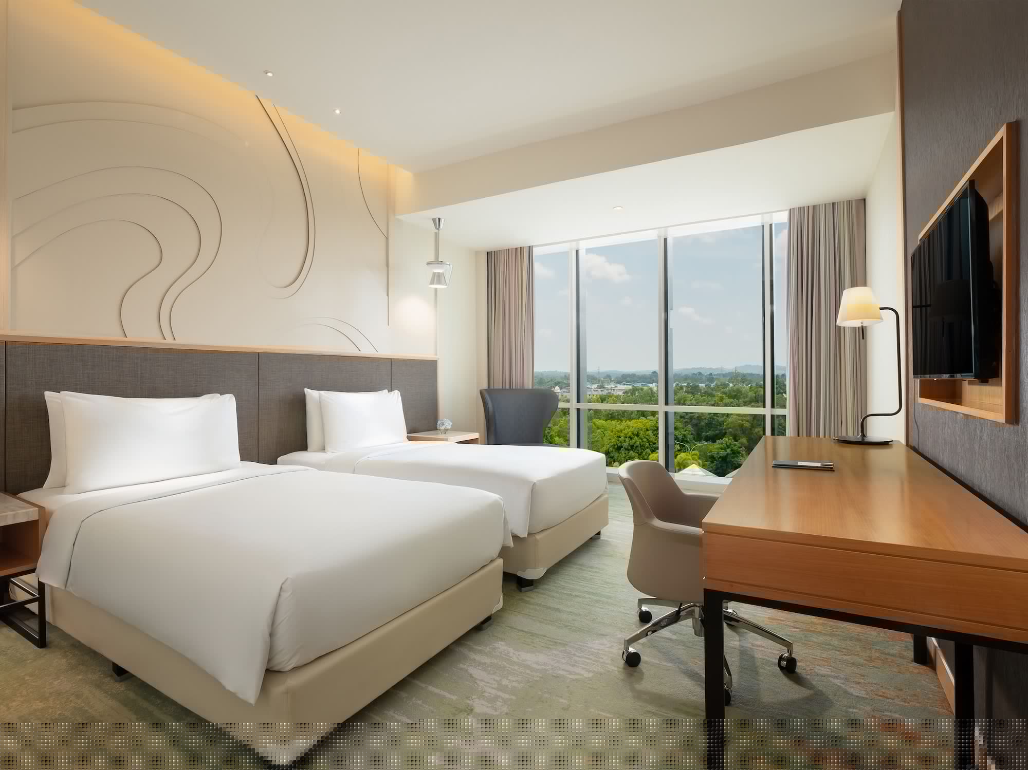 غرفة سوبيريور بسريرين منفصلين بإطلالة على المدينة، Radisson Golf And Convention Center Batam 9/10