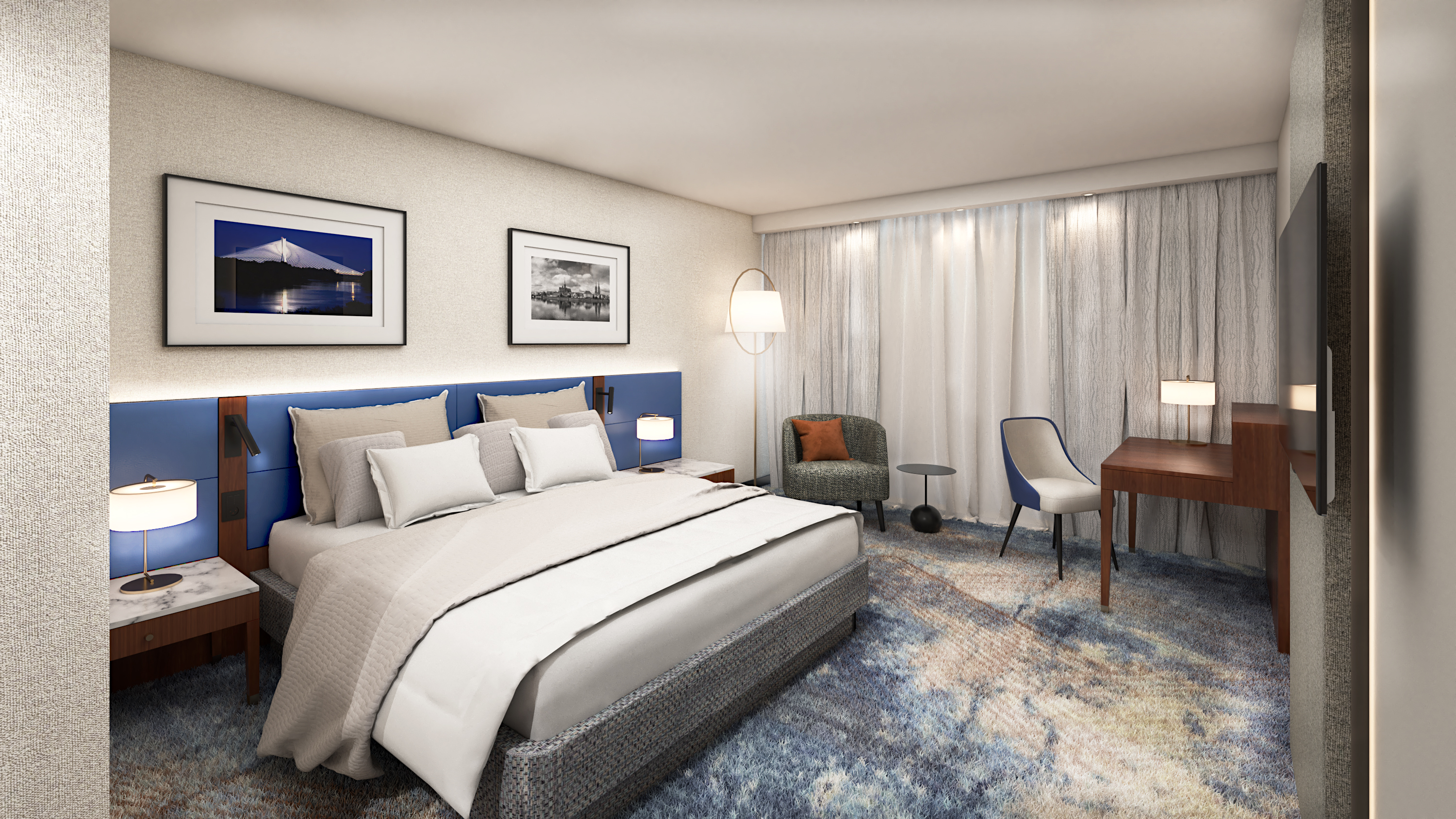 Atrium, Classic, King Bed, with View