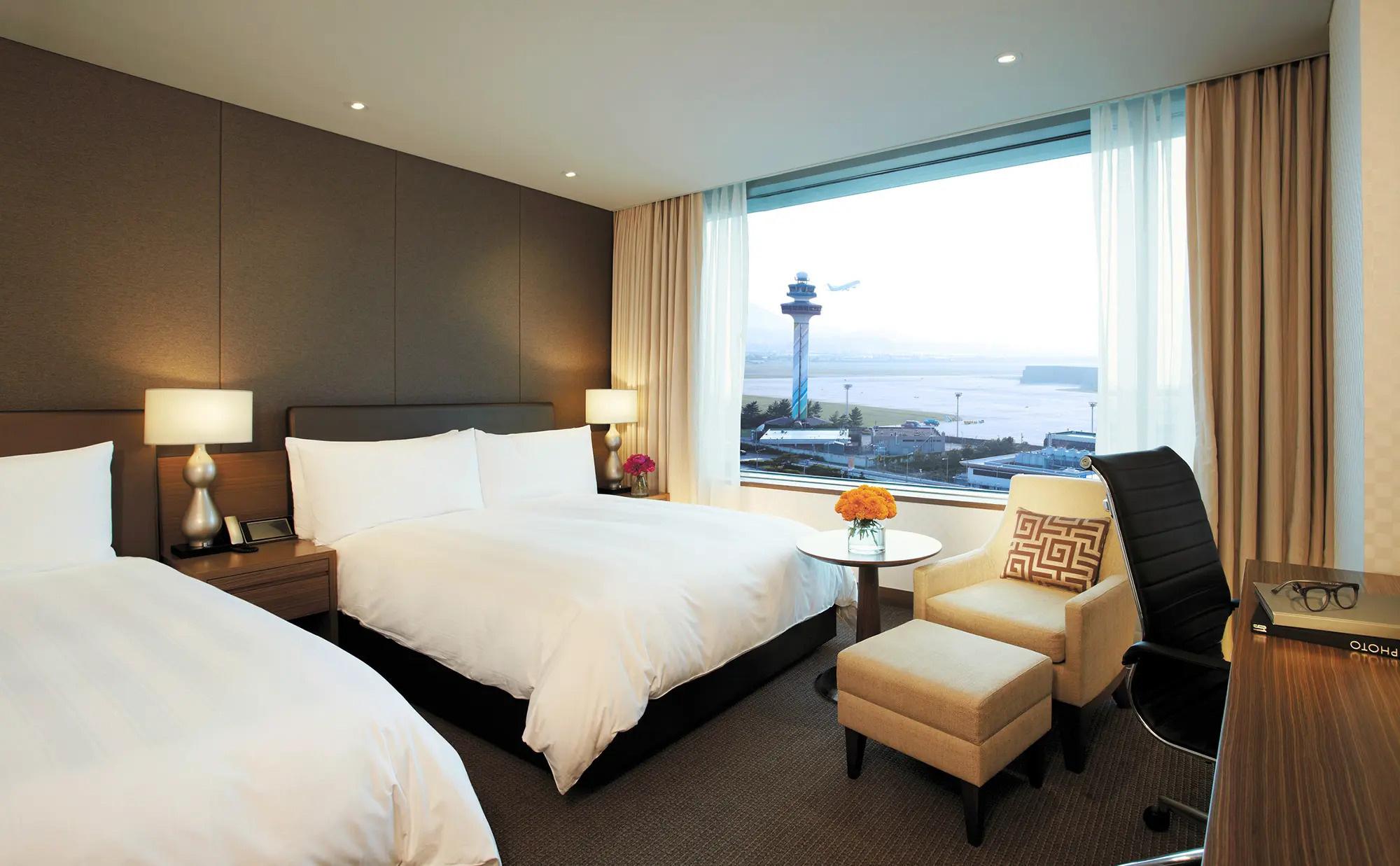 Superior, Family, Twin Beds, 1 Double and 1 Single Bed, Airport View