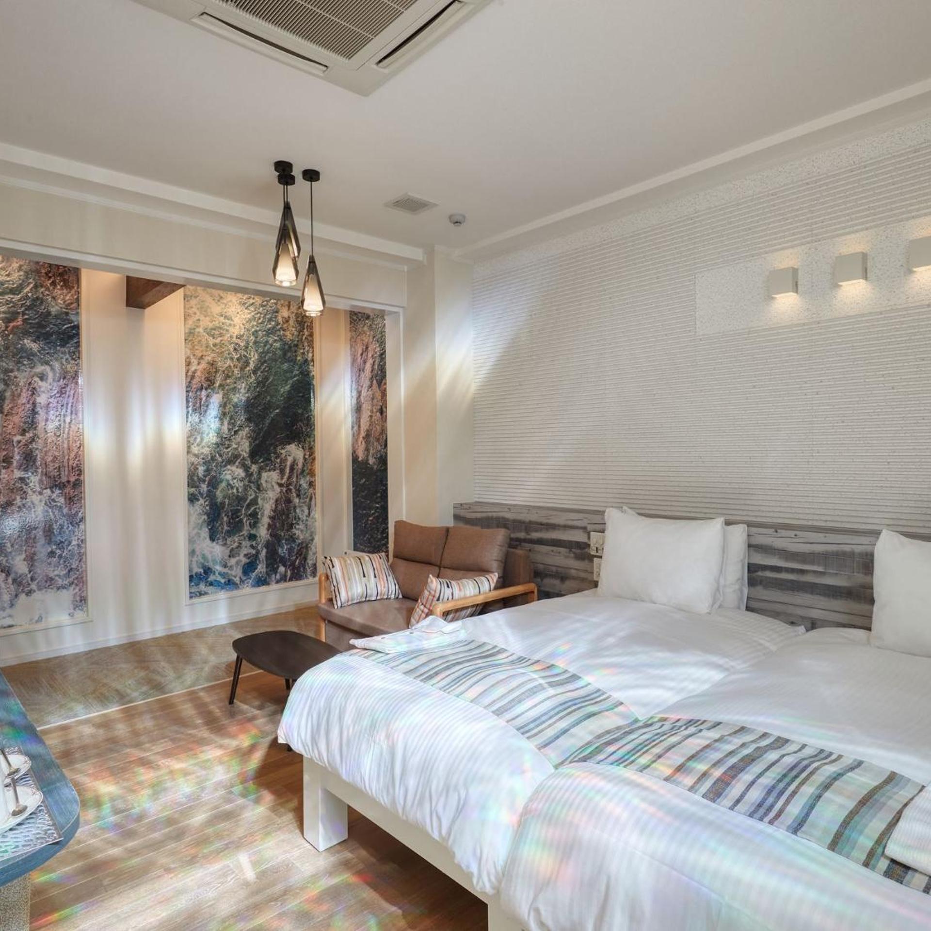 غرفة بسريرين منفصلين، La Casa Panacea Okinawa Resort 2/10