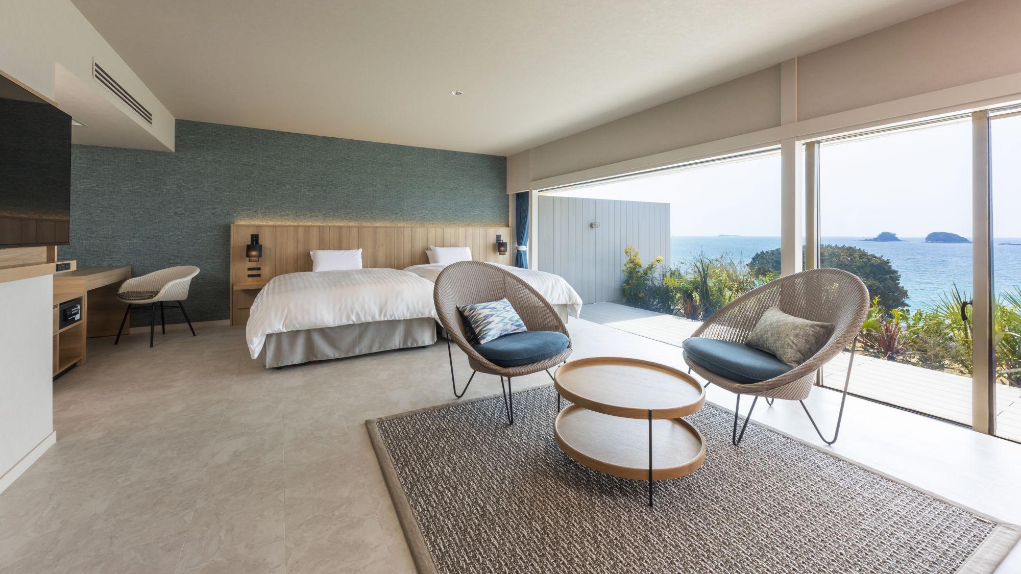 Deluxe, Twin Beds, Ocean View, Outdoor Bath