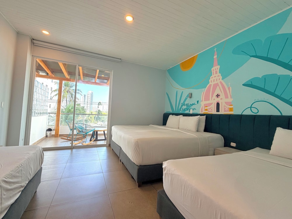 غرفة سوبيريور ثلاثية بسرير كينج وسرير فردي بشرفة، Hotel Caribbean Cartagena 9/10
