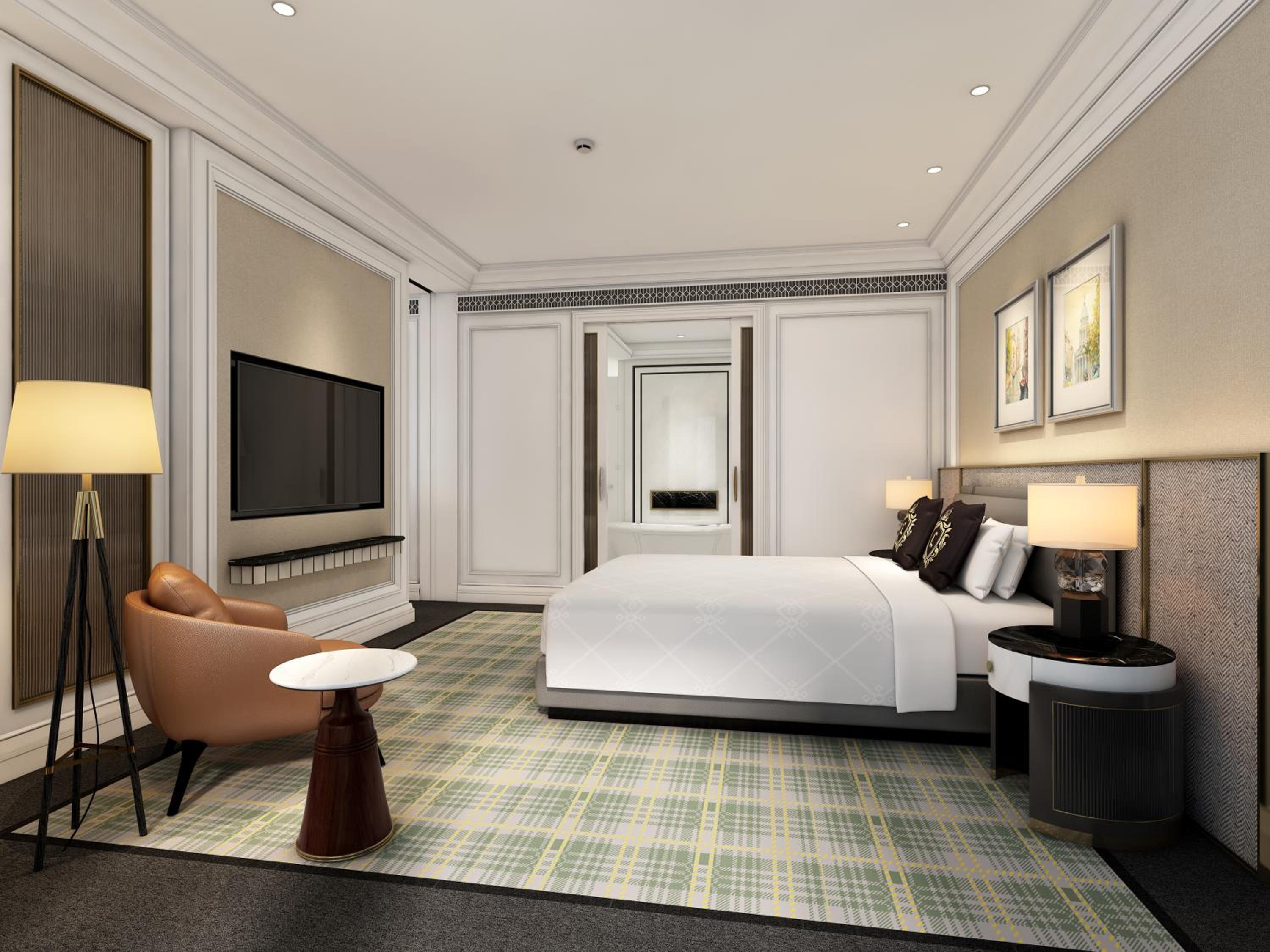 جناح تنفيذي بسرير كينج بمنطقة جلوس مع دخول الصالة في طابق مرتفع، PULLMAN BEIJING SOUTH 5/8