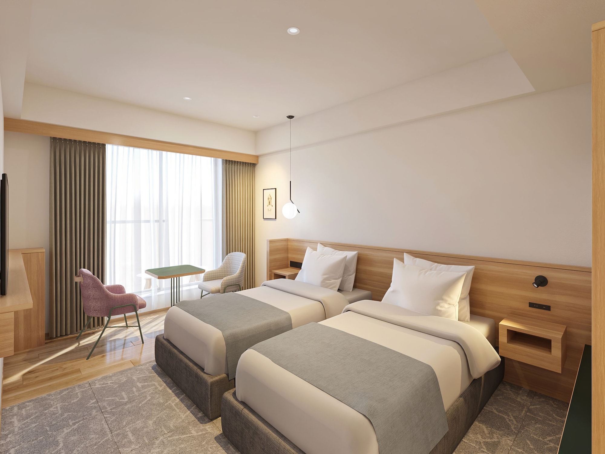 FAMILY, TWIN BEDS
