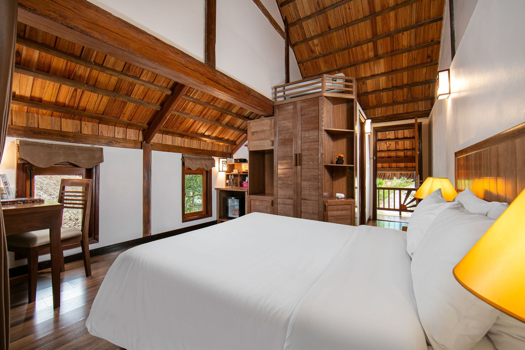 غرفة قياسية بسرير مزدوج، Mai Chau Hideaway Lake Resort 4/4