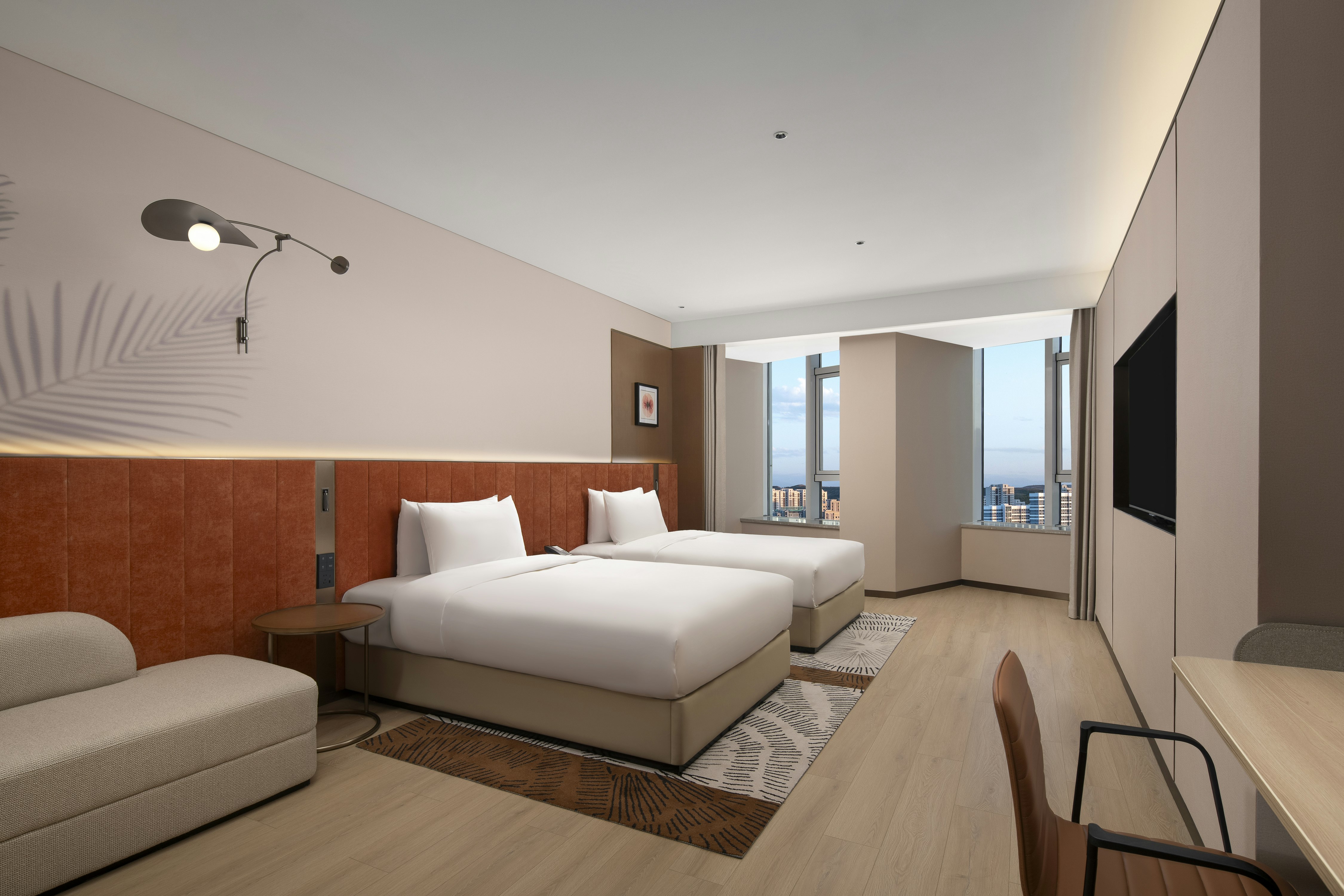 غرفة سوبيريور بسريرين منفصلين، Hilton Garden Inn Urumqi Railway Station 3/4