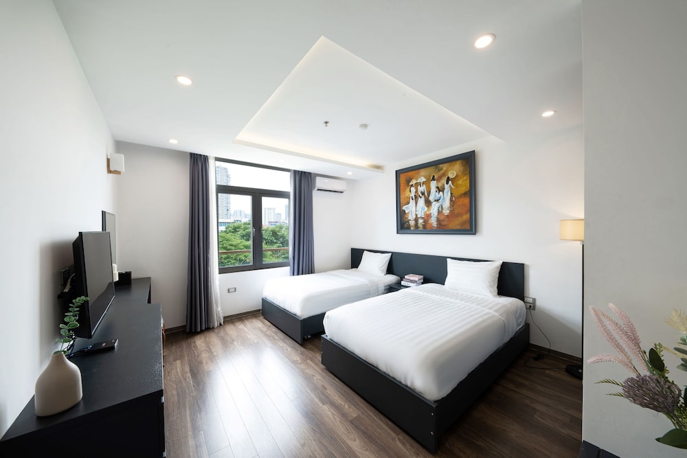 غرفة ديلوكس بسريرين مزدوجين، Hotel The Hanoi 2/5
