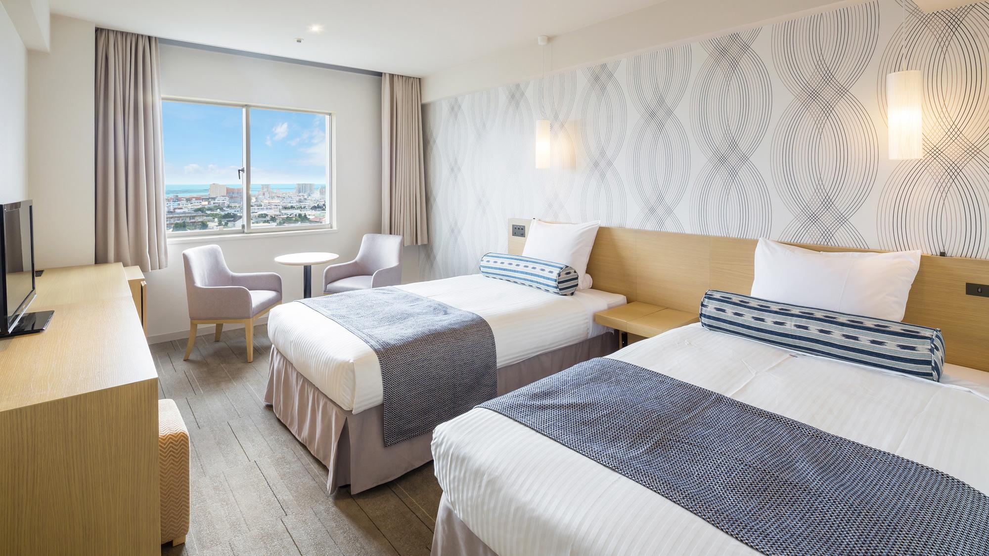 Standard, Twin Beds, Ocean View, Night View