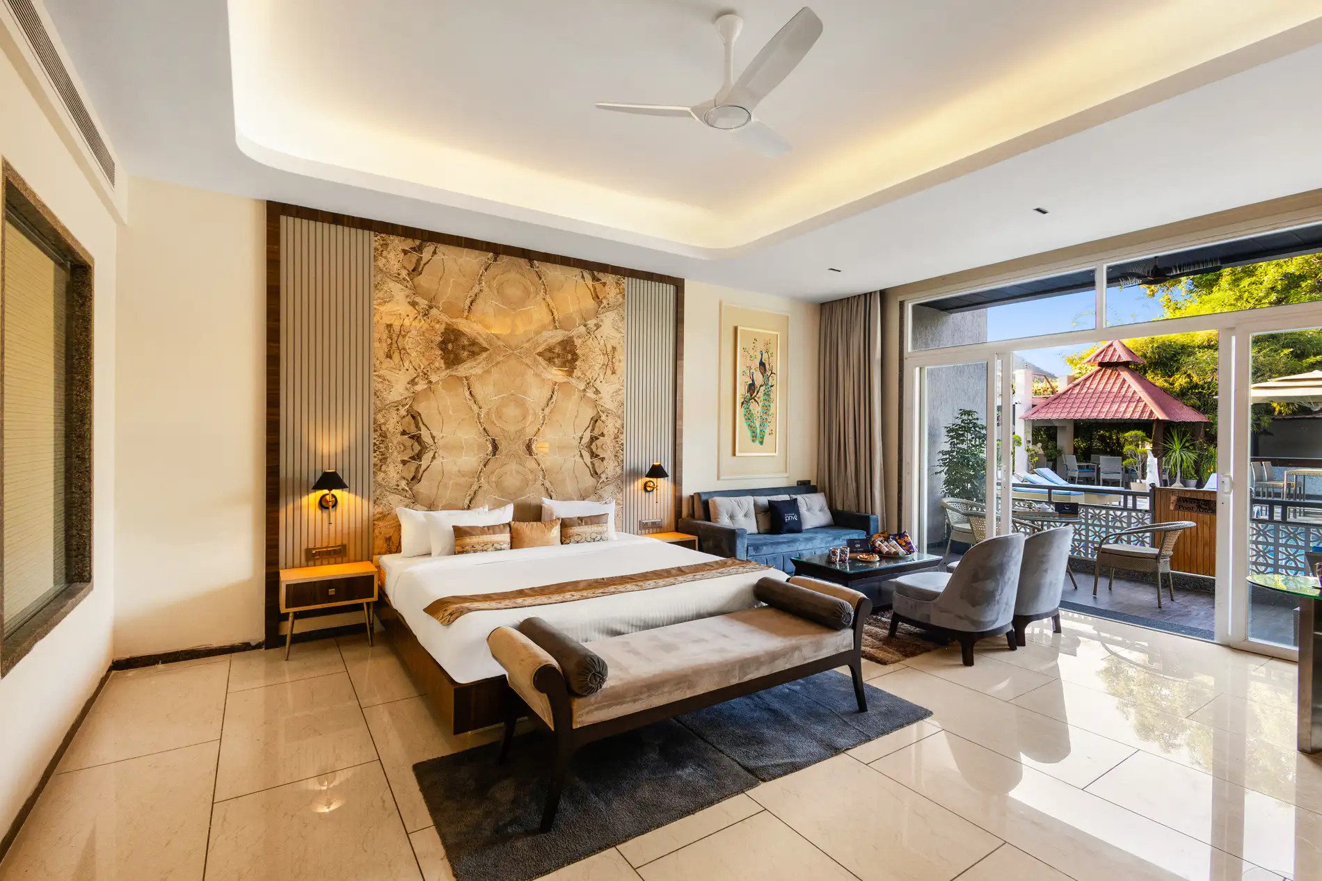 Room at ELIVAAS Prive Mountain Creek Retreat 7 BHK With Pool, Game & Gym zone, Near Fatehsagar Lake, UDAIPUR