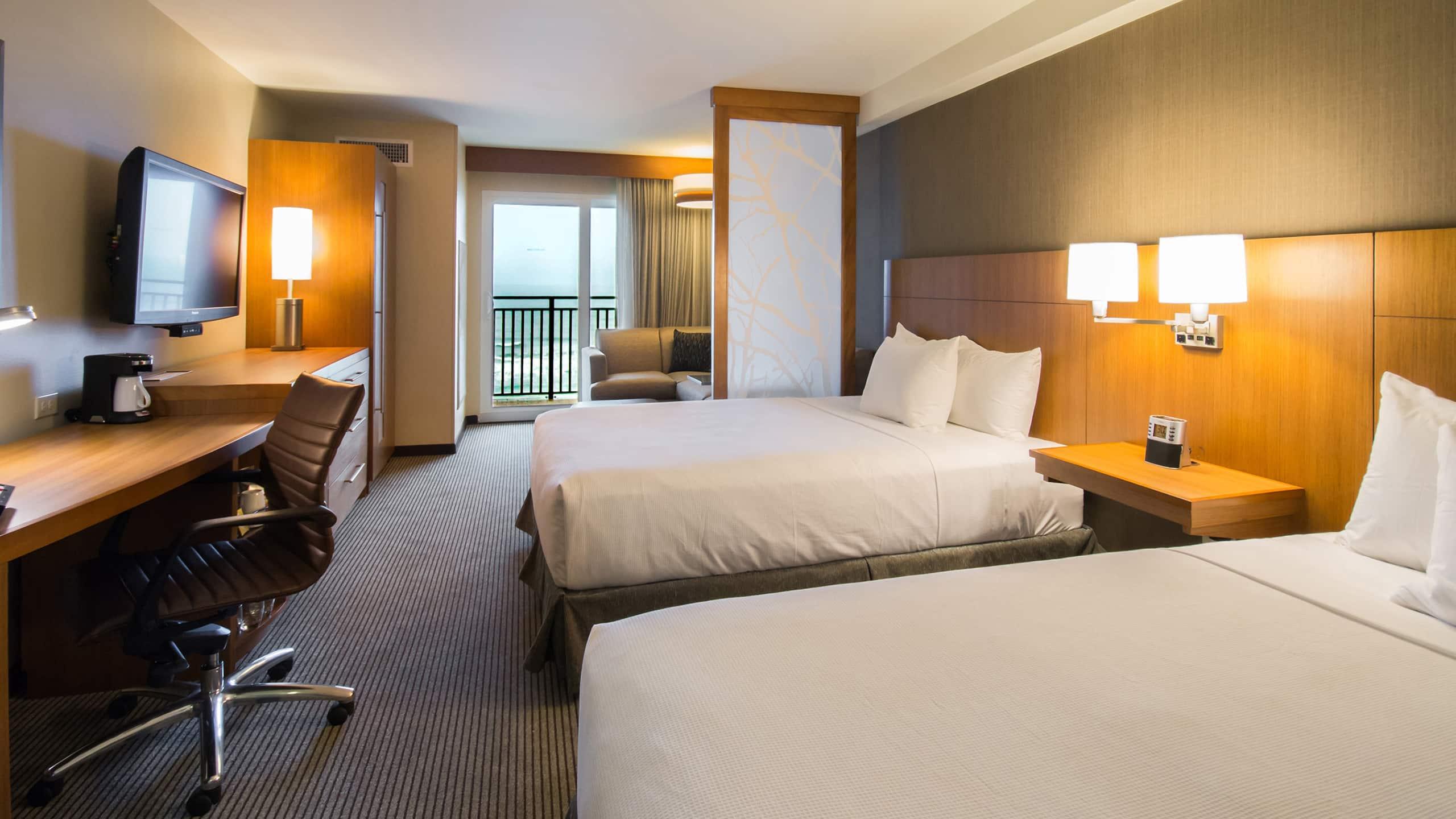 Room, 2 Queen Beds, Ocean Front, Sofa