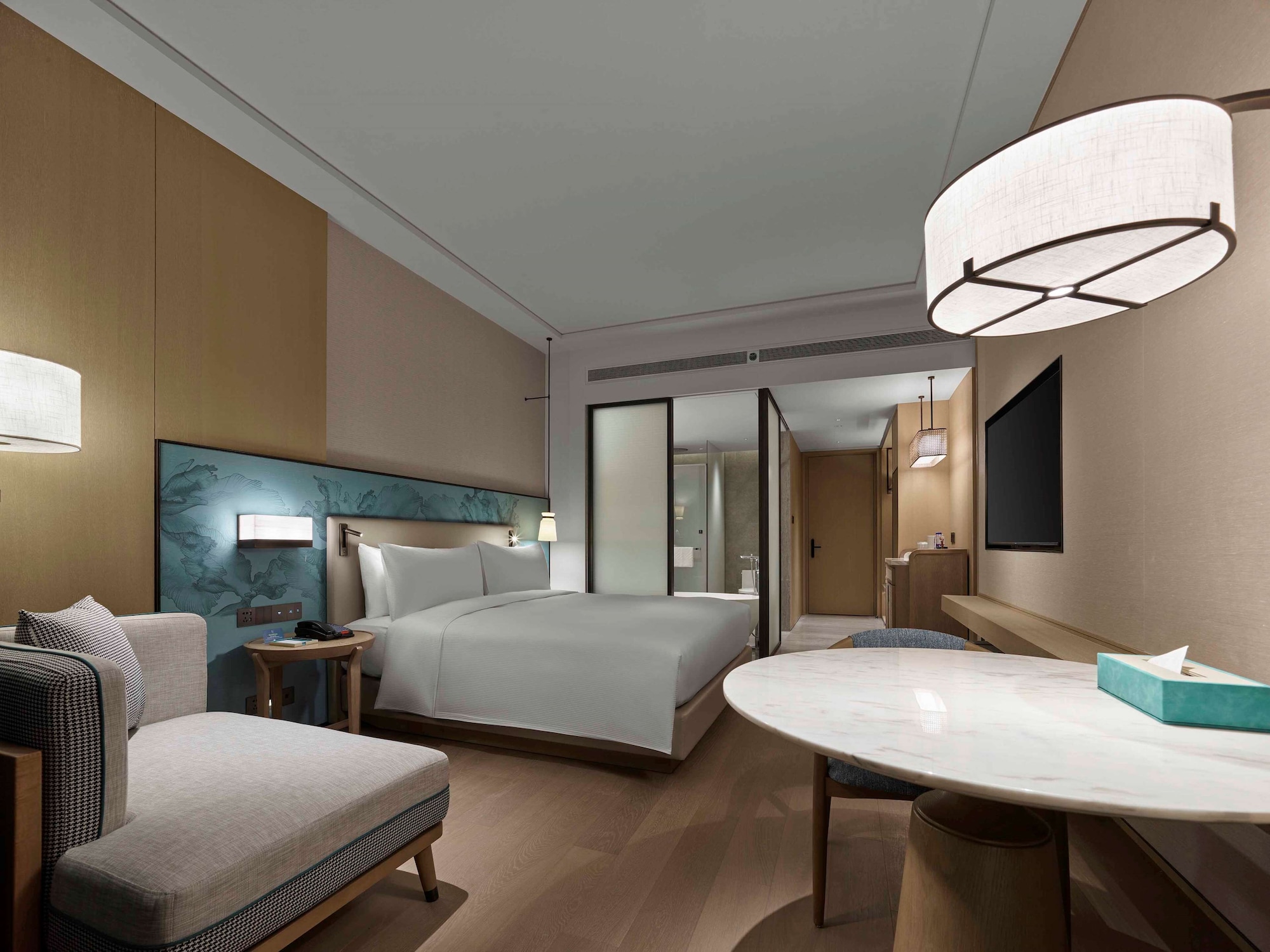 غرفة قياسية بسرير كينج، DoubleTree by Hilton Taizhou Shenxianju 9/10