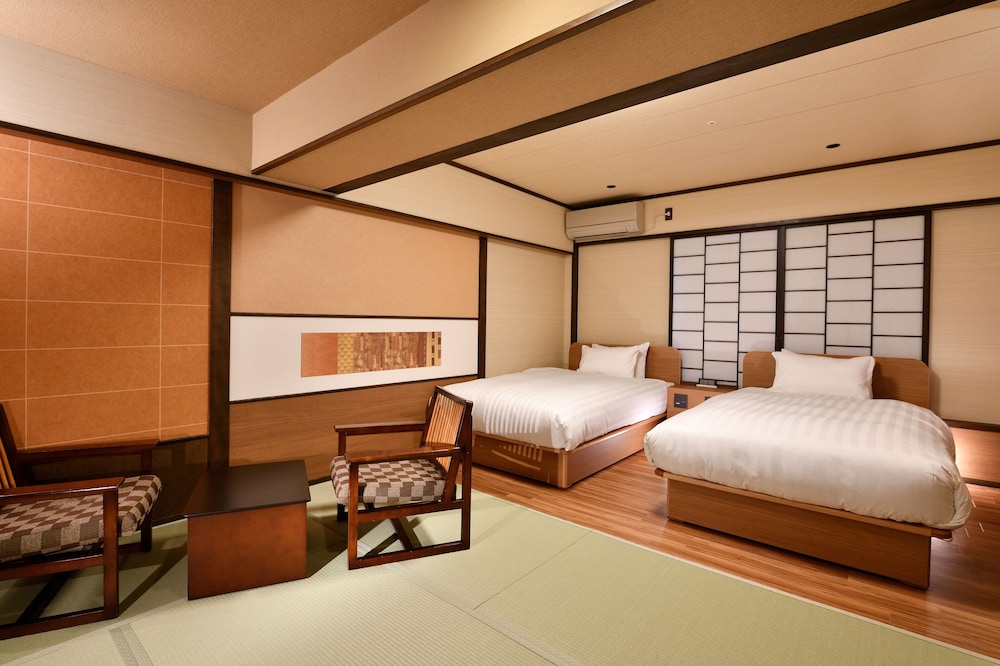 Japanese, Modern, Twin Beds, Outdoor Bath