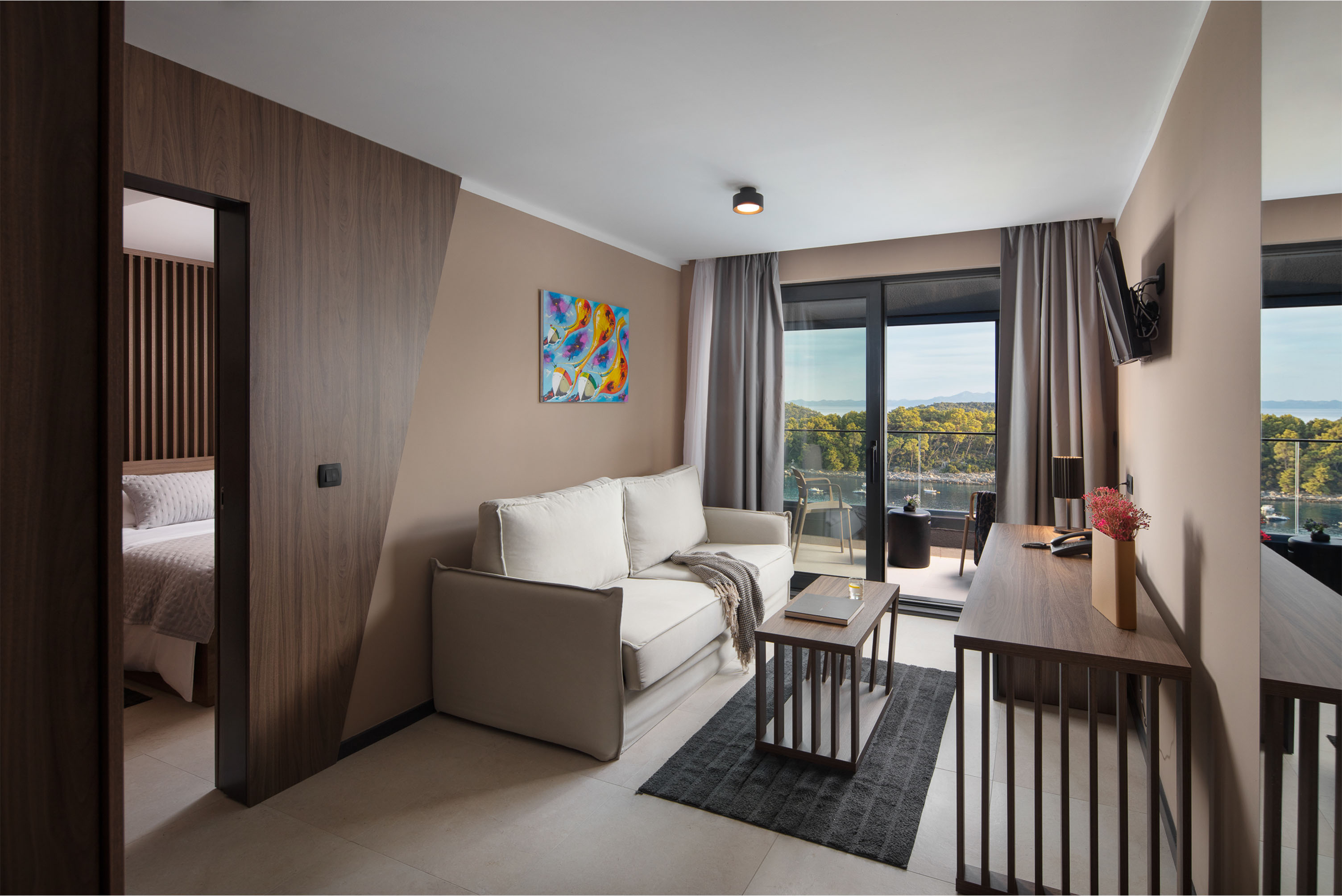 جناح سوبيريور بإطلالة على البحر بشرفة بحوض جاكوزي، Aminess Alfir Hotel 3/6