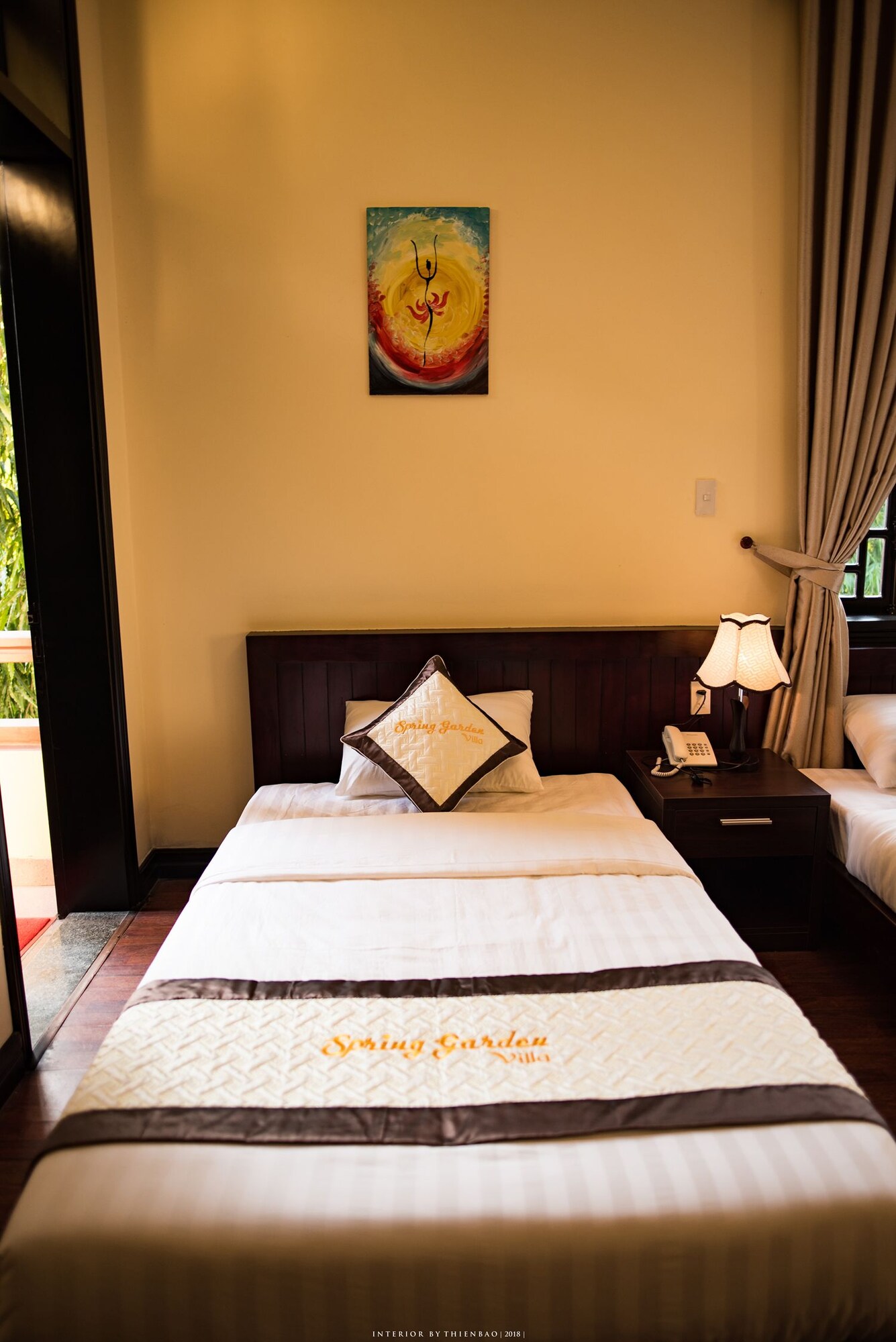 غرفة سوبيريور ثلاثية بسرير كوين وسرير فردي بشرفة، Spring Garden Villa 3/10