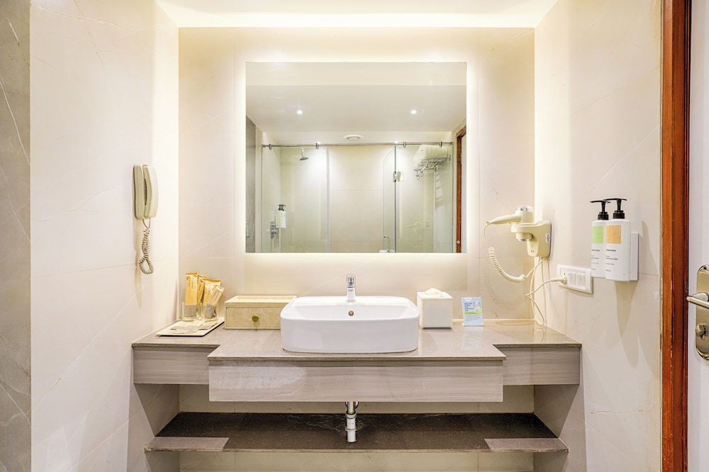 Bathroom at Club Mahindra Golden Landmark Hotel, MYSORE