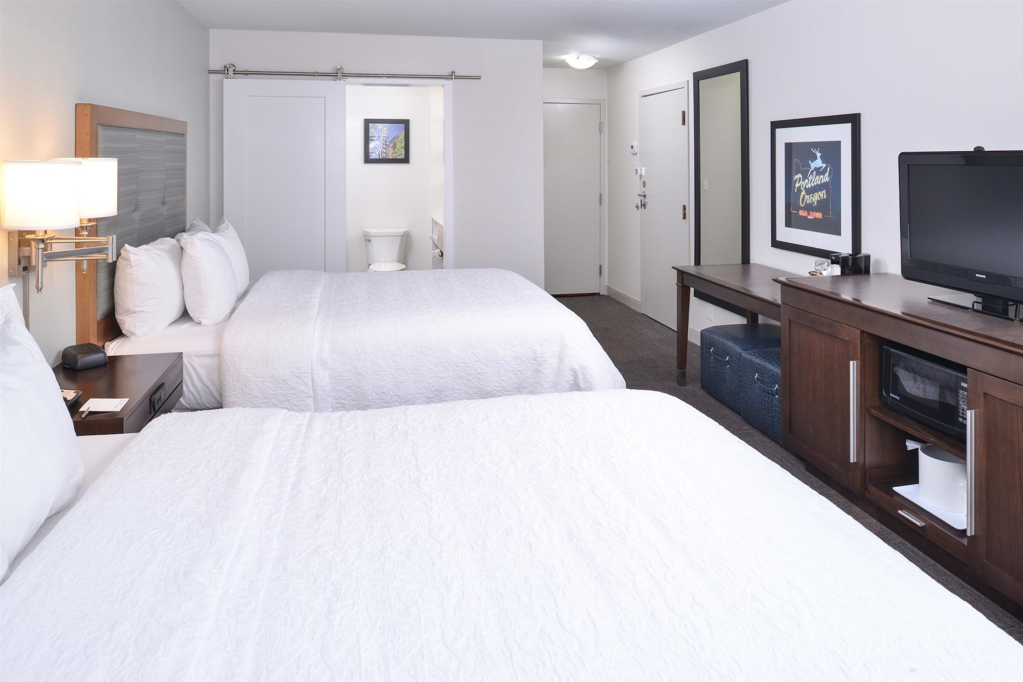 غرفة قياسية بسريرين مزدوجين، Hampton Inn Portland East 6/10