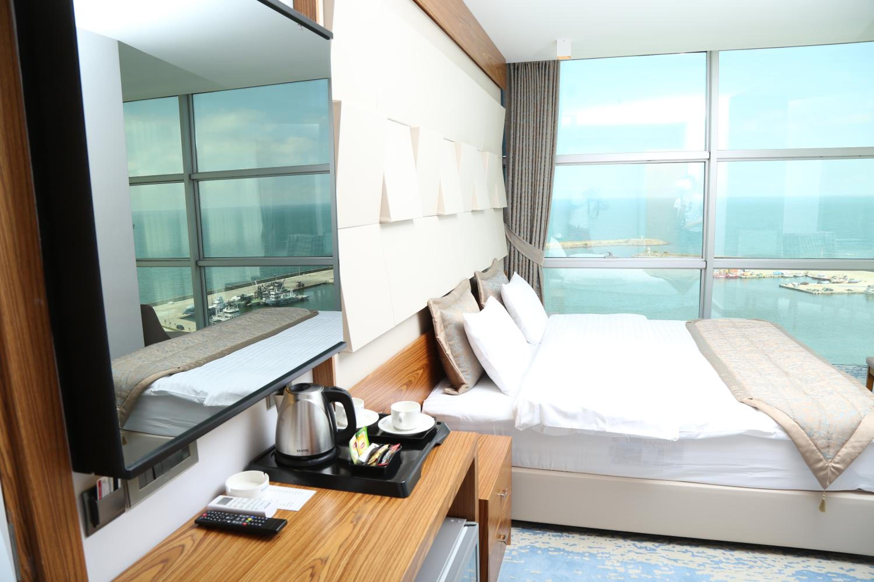 غرفة بسرير مزدوج أو سريرين منفصلين بإطلالة على البحر، Damla Panaroma Hotel 8/8