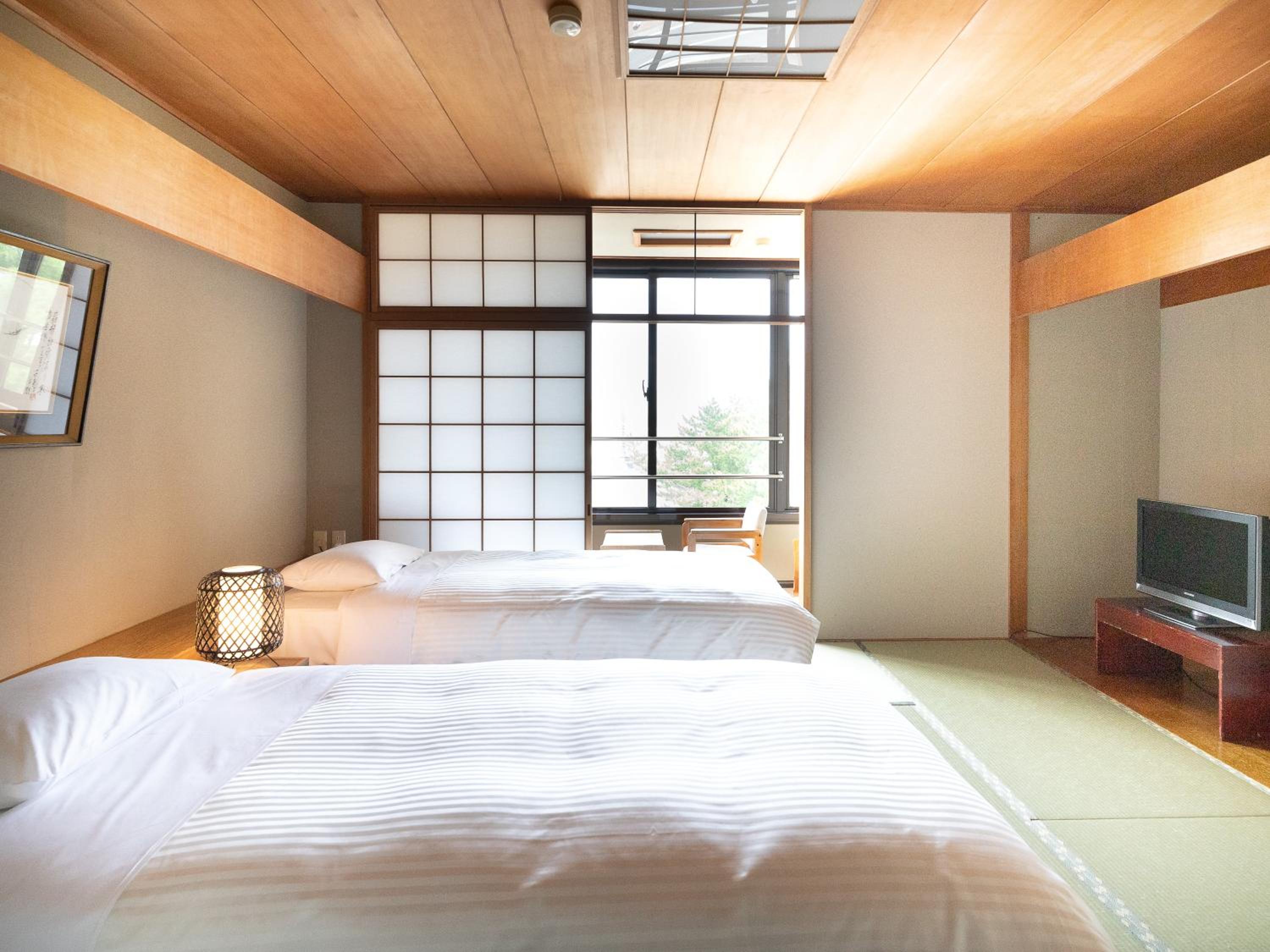 Japanese, Garden, Futon Bed, Twin Beds, Shared Bathroom, Annex