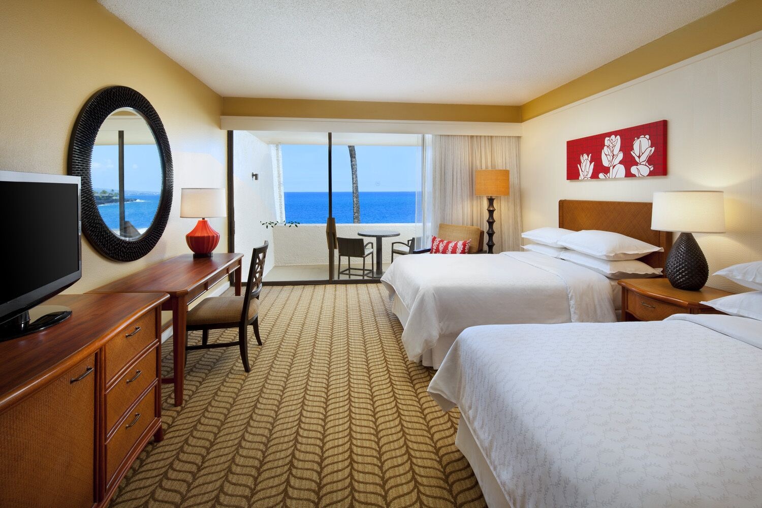 ROOM, 2 DOUBLE BEDS, OCEAN FRONT