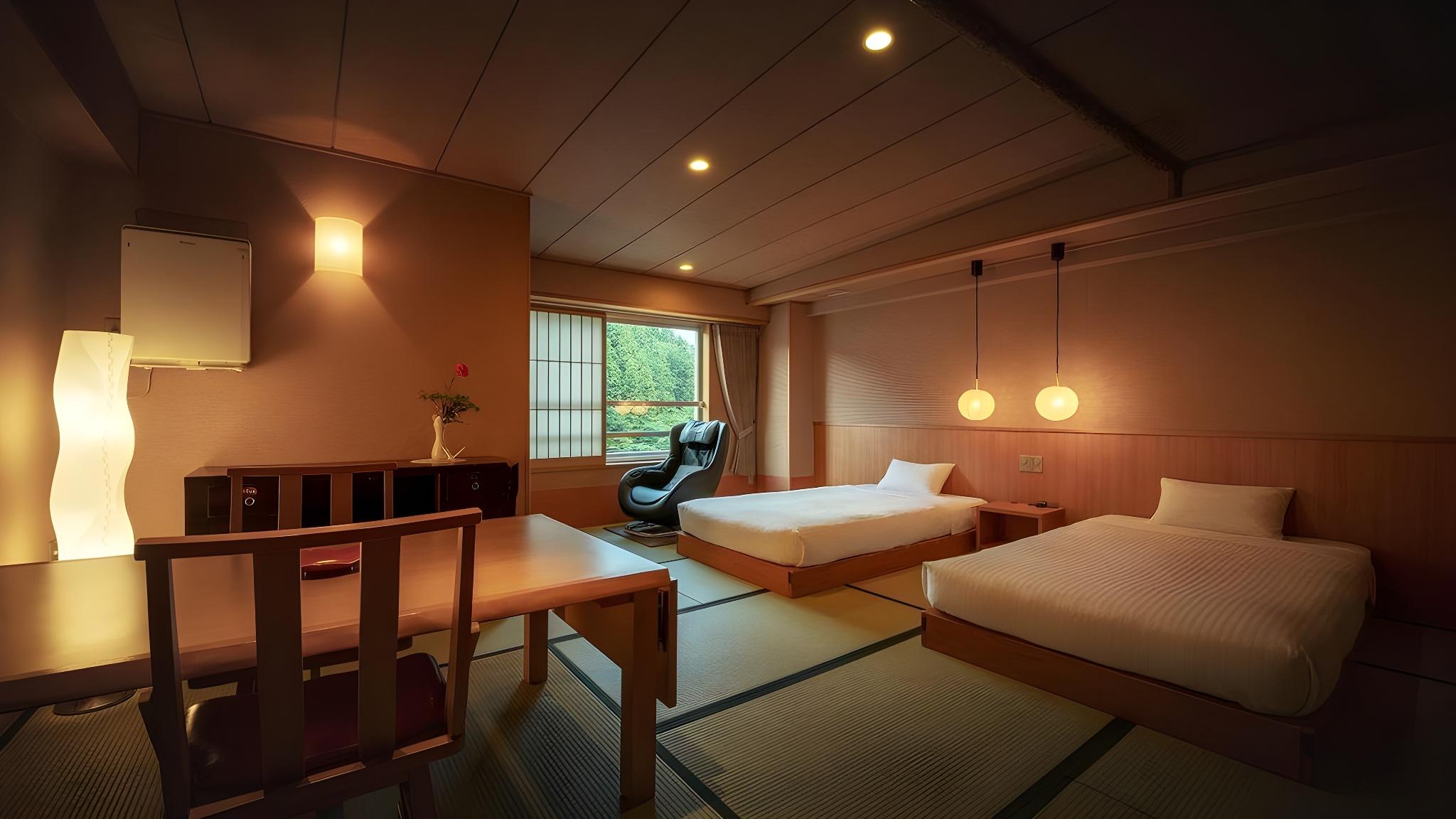 Japanese, Guest Room, Deluxe, Twin Beds, 2 Futon Beds