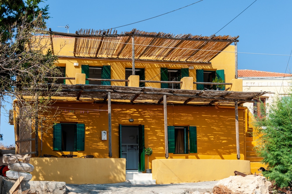 Yellow, House, 1 Single and 2 Double Beds