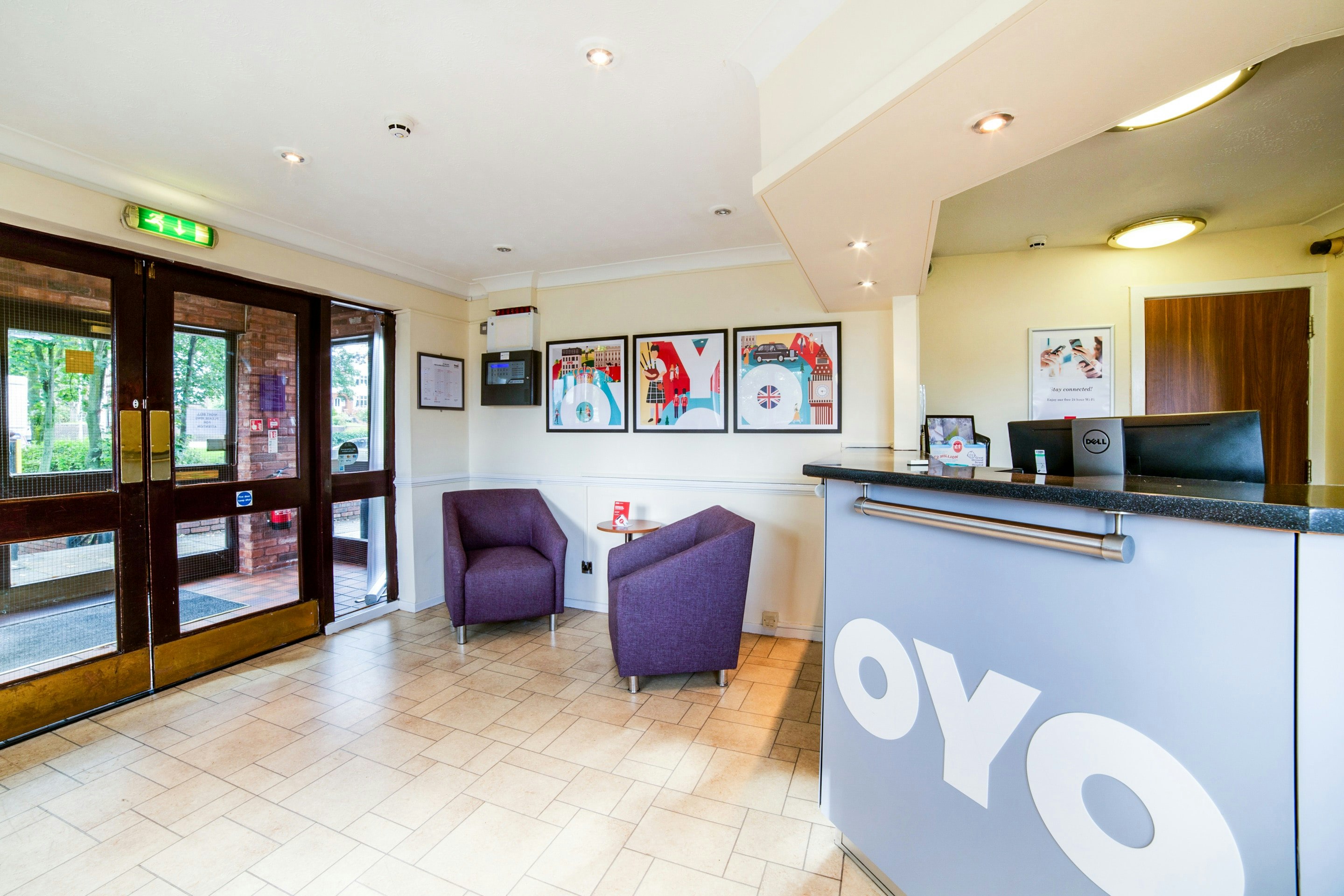 Lobby at OYO Lakeside Haydock Hotel, St Helens, A580 East Lancs, Garswood Old Road, ST. HELENS