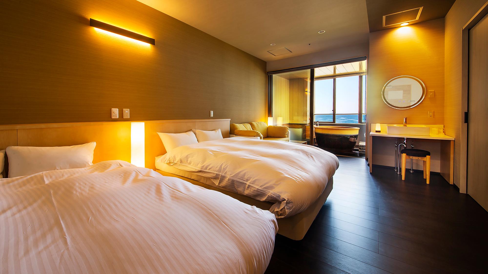 Western, Twin Beds, Ocean View, Outdoor Bath
