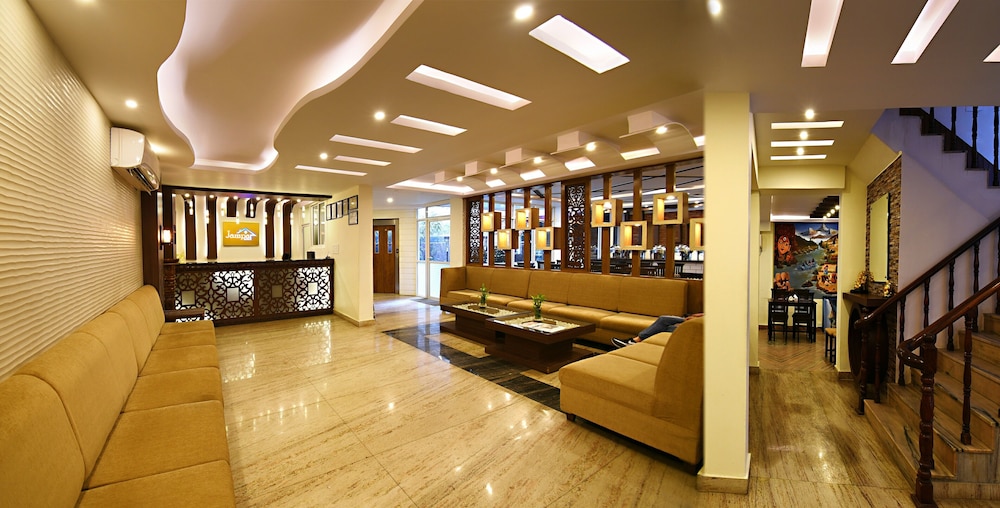 Lobby at Hotel Jampa, KATHMANDU