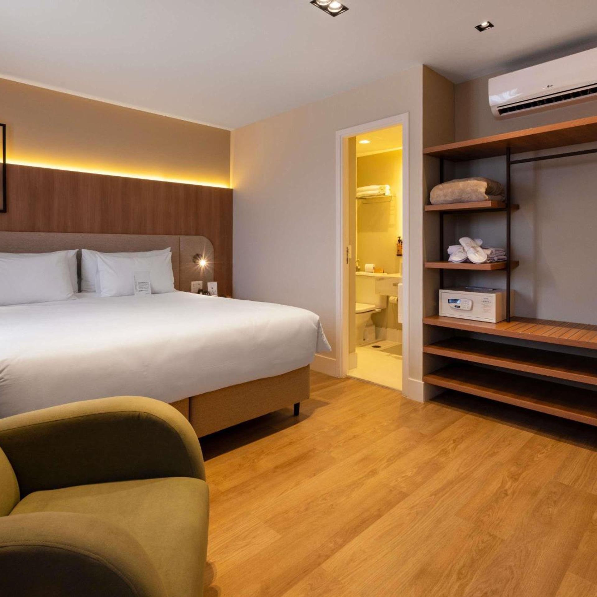 غرفة بريفيليج بسرير كينج بإطلالة على المدينة، Mercure Sao Paulo Vila Olimpia 5/7