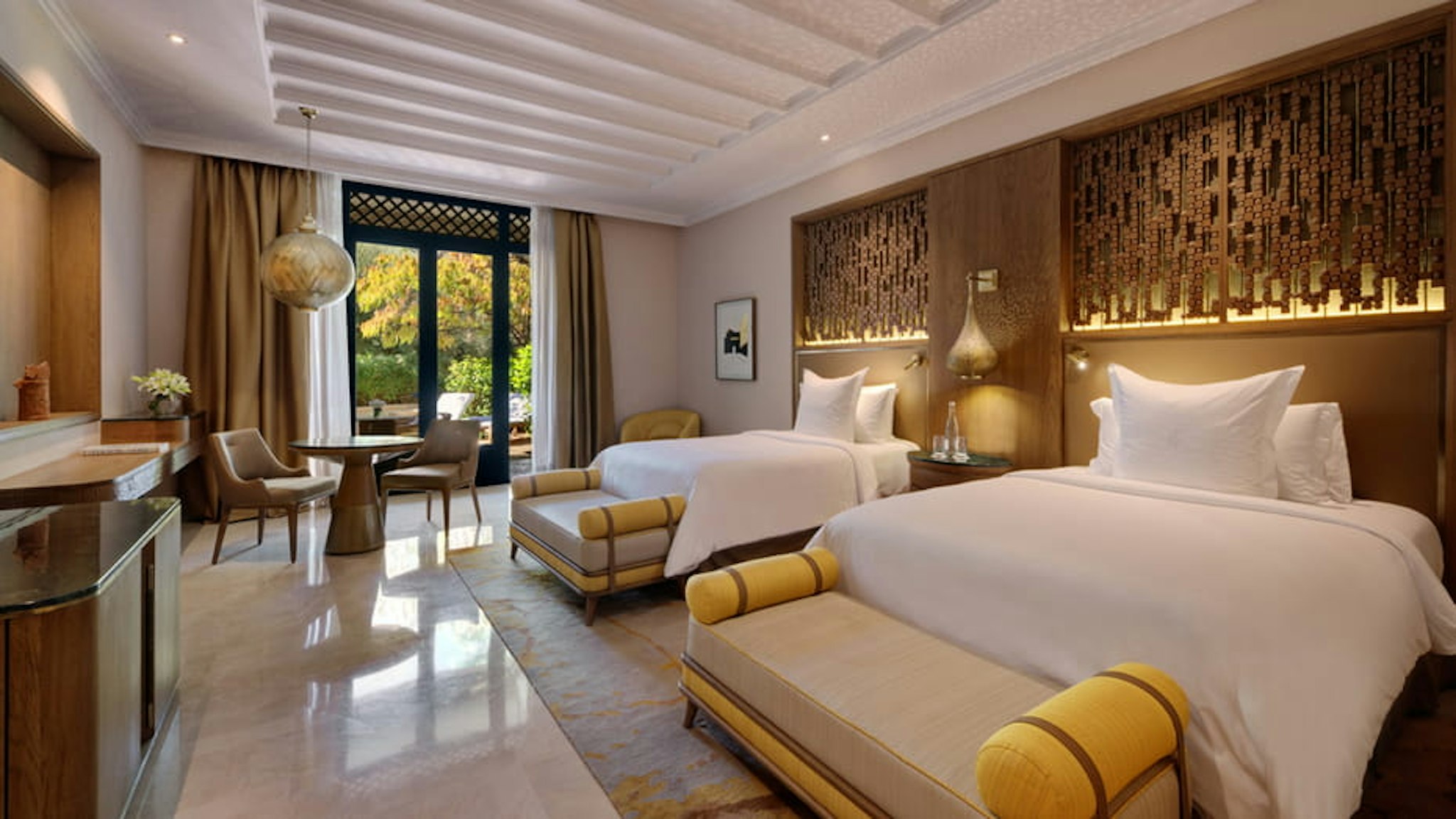 Pavilion, Twin Beds, Patio