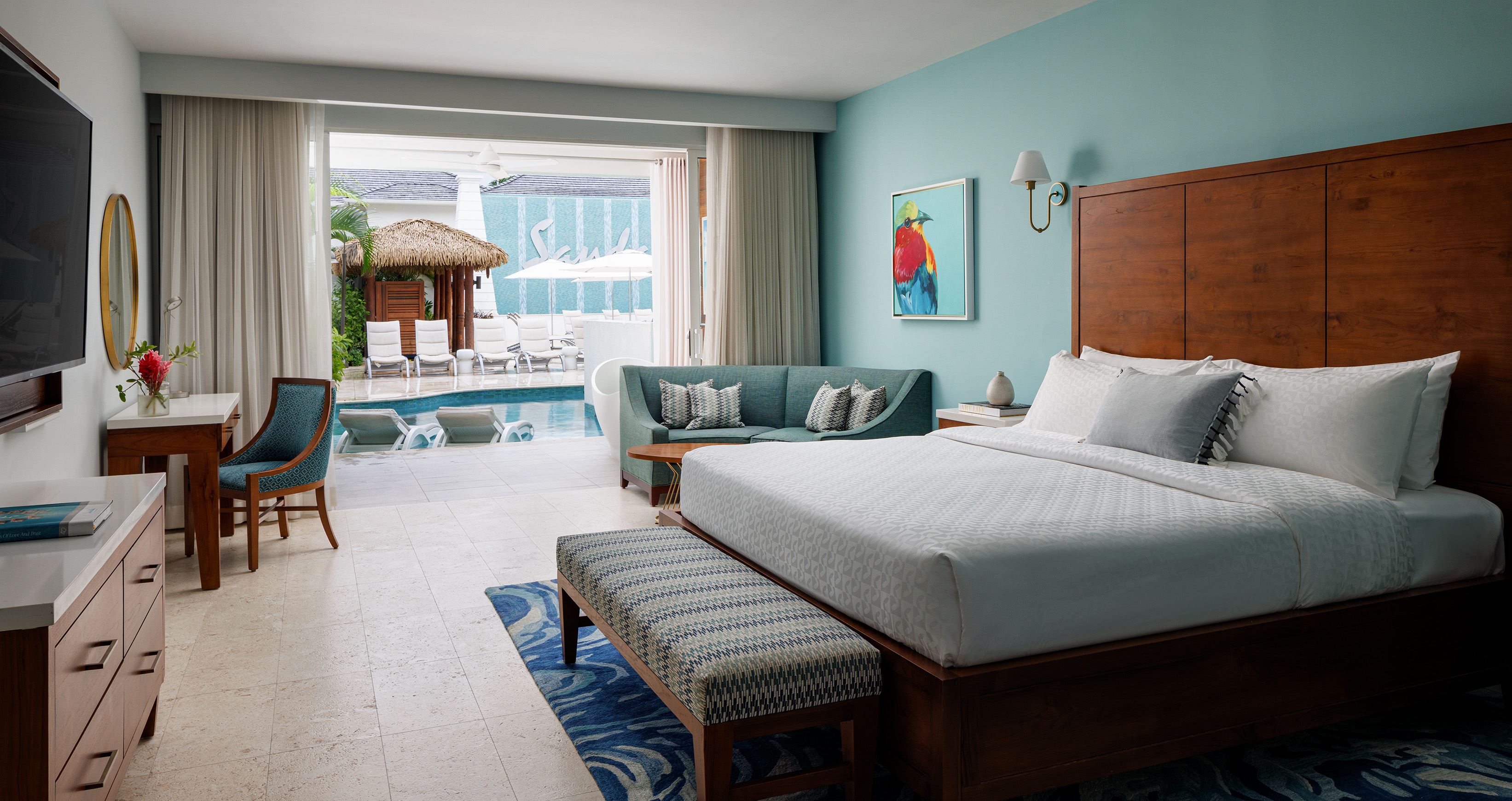 Hideaway, Swim Up, Lagoon, Junior Suite, Patio, Bathtub, Club Floor