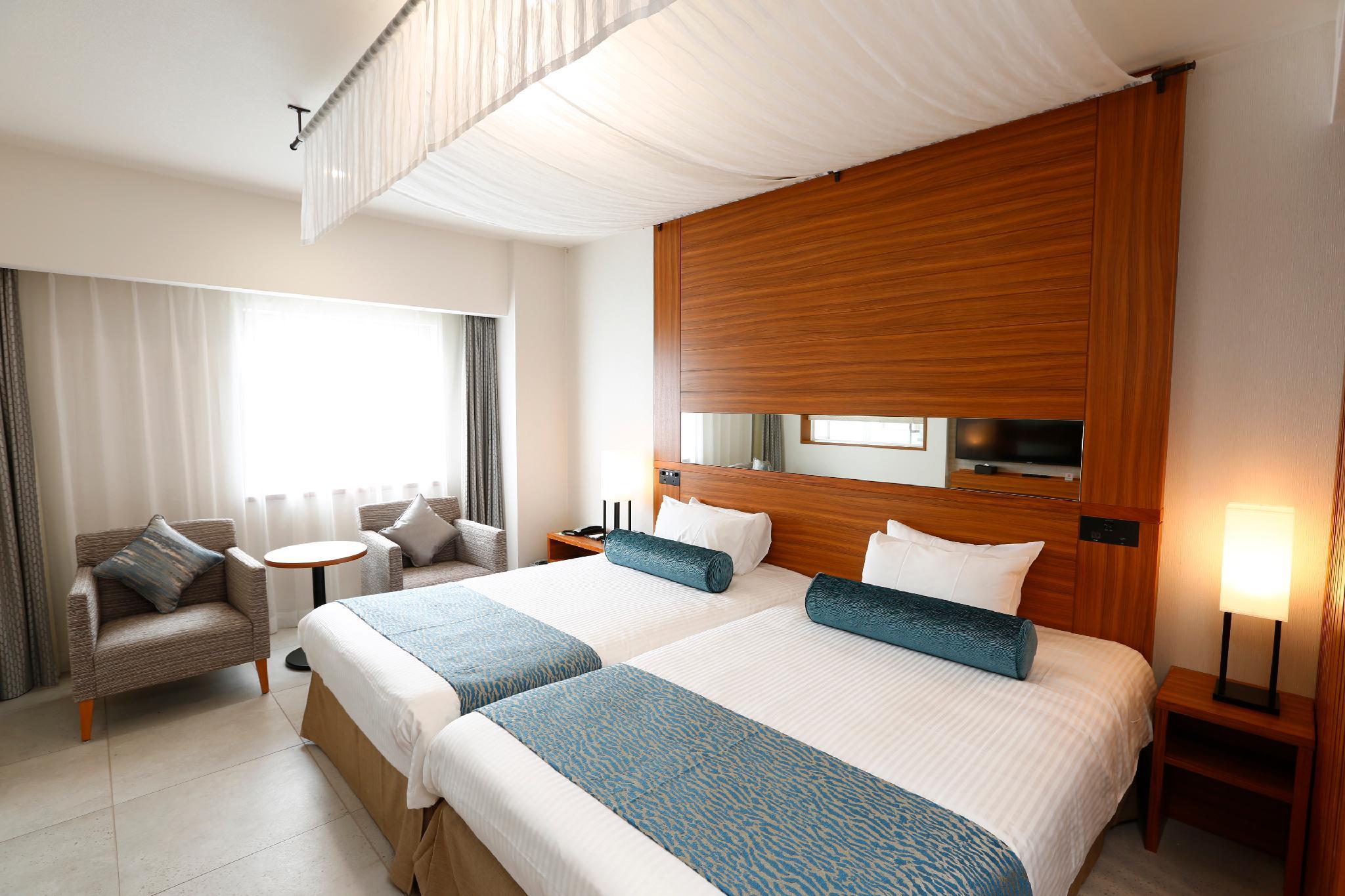 Blue, Premium, Luxury, Twin Beds