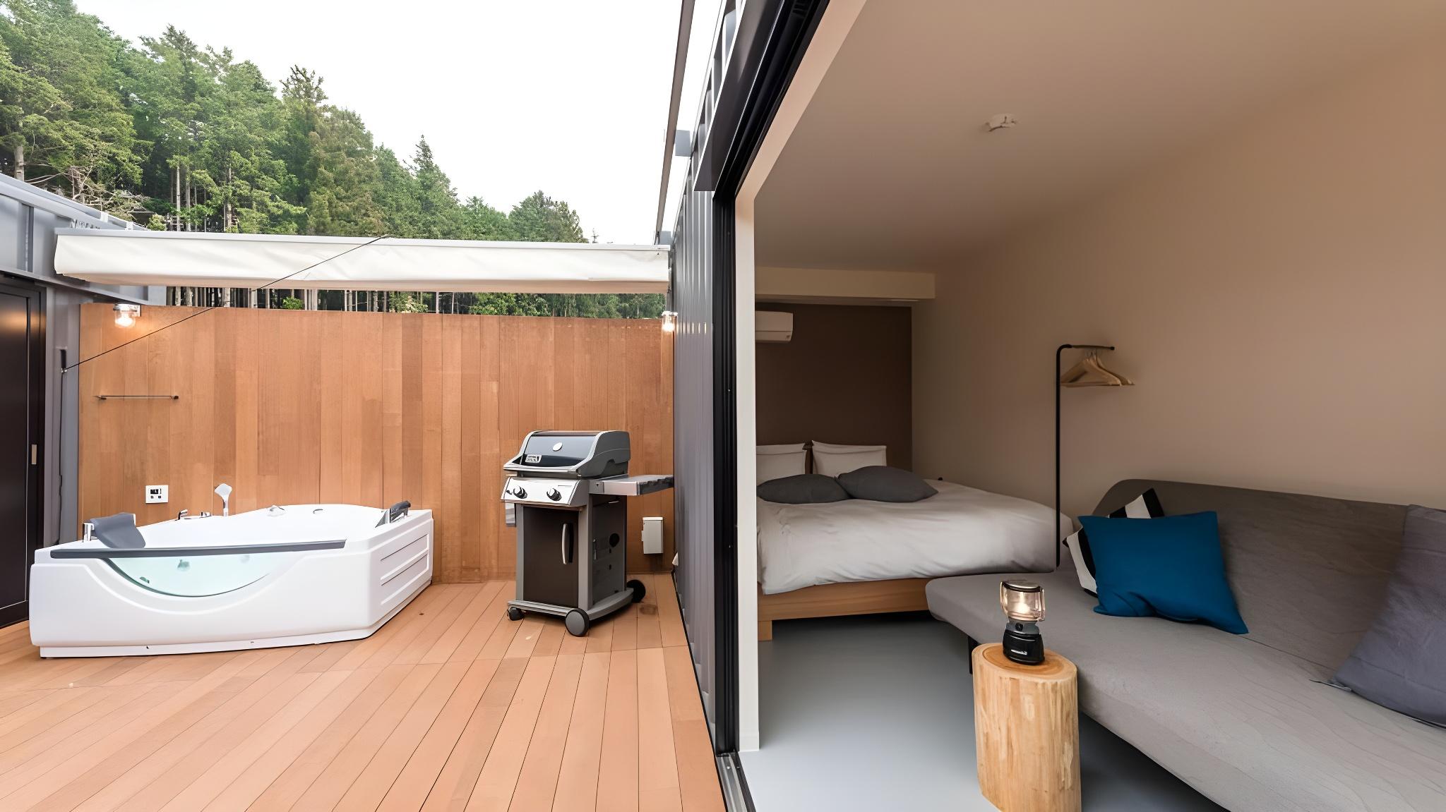 Deluxe, Cabin, Double Bed, Mountain View, Pet Friendly