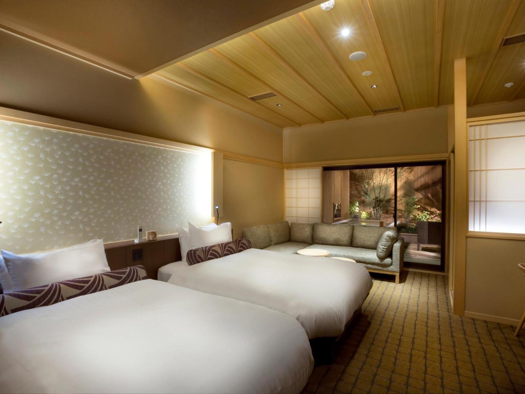 Deluxe, Twin Beds, Outdoor Bath, Sofa